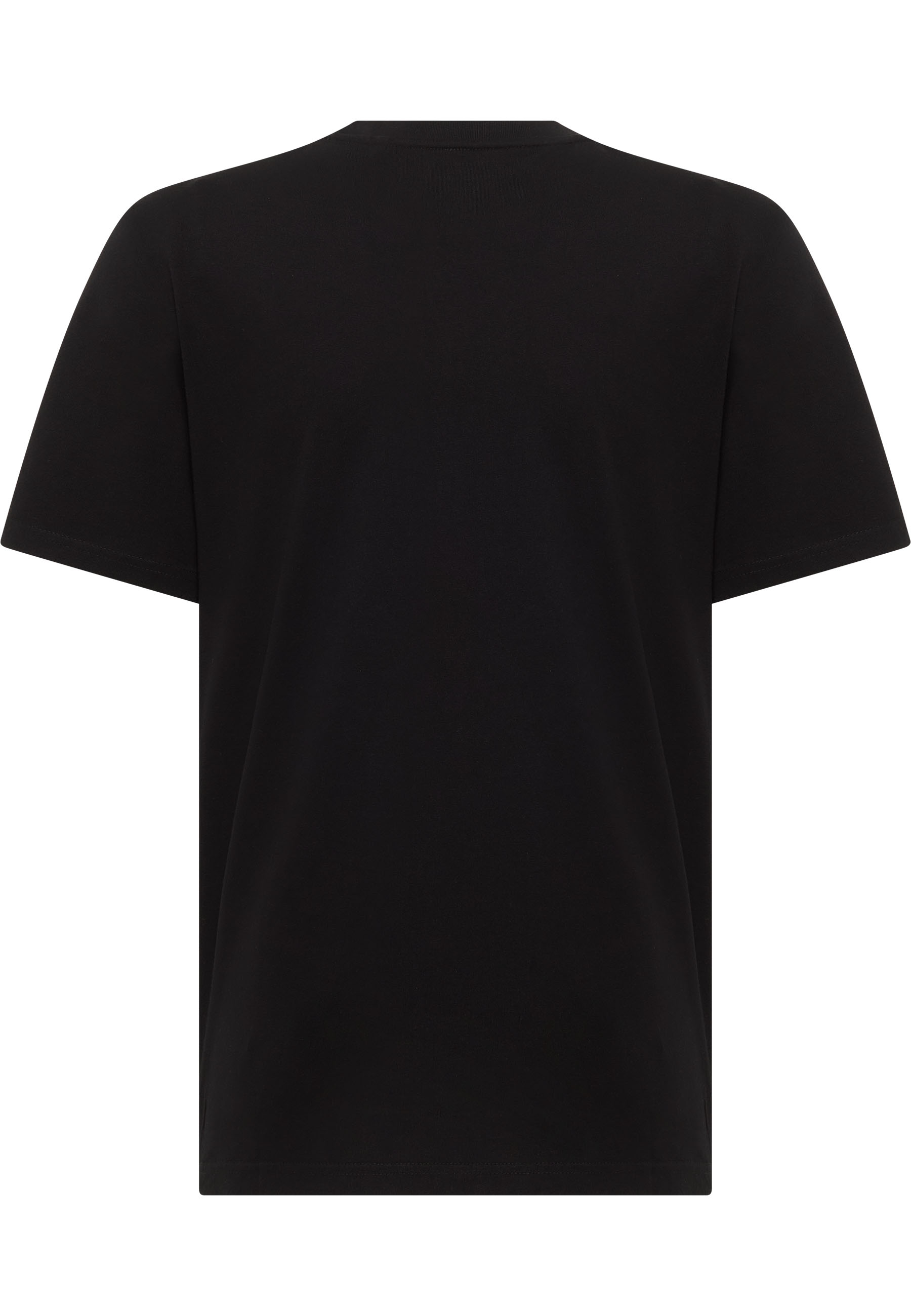 T-Shirt, Kurzarm, schwarz, unifarbig, Oberteil