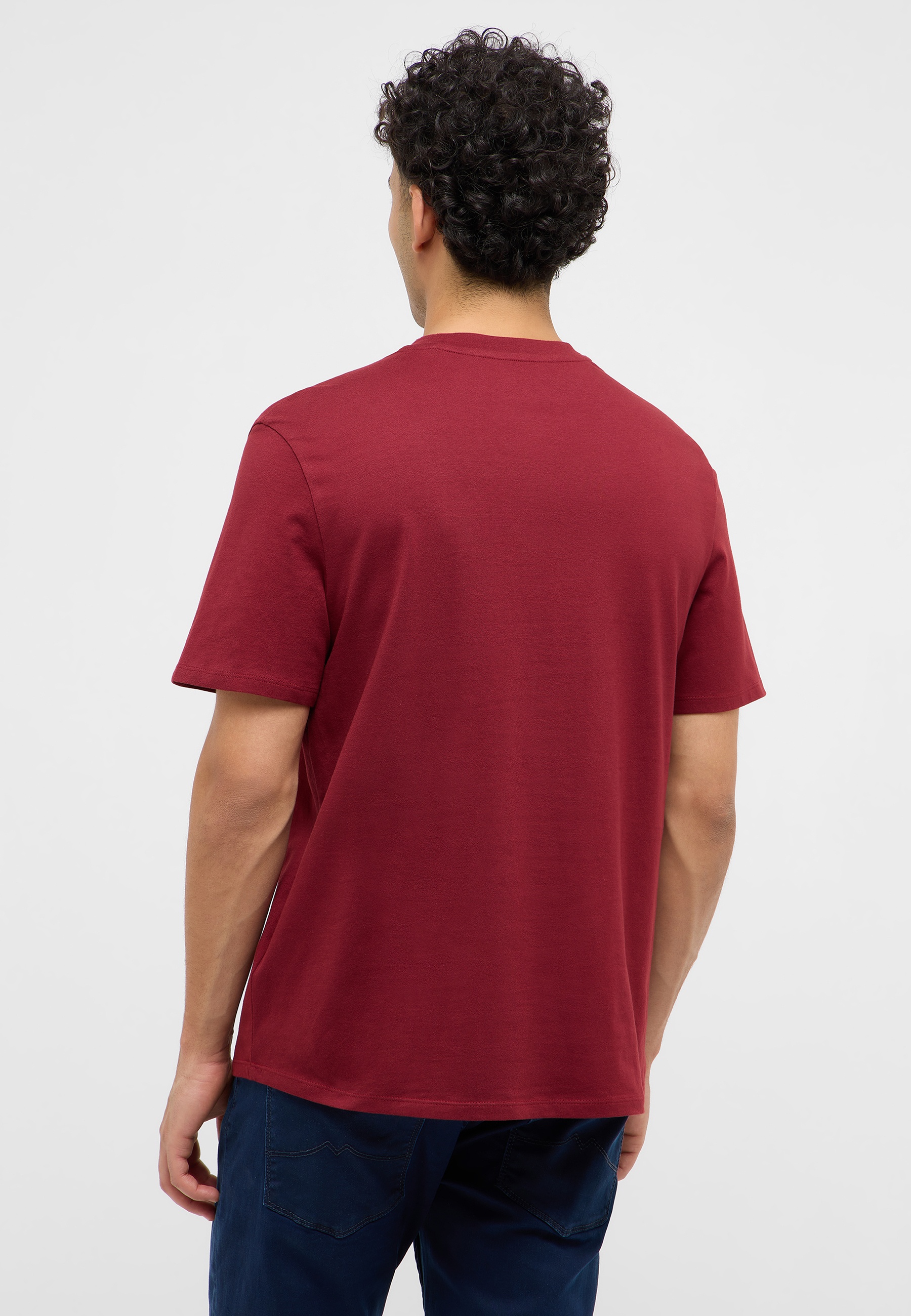 T‑Shirt, Kurzarm, Rot, uni, Normaler Schnitt