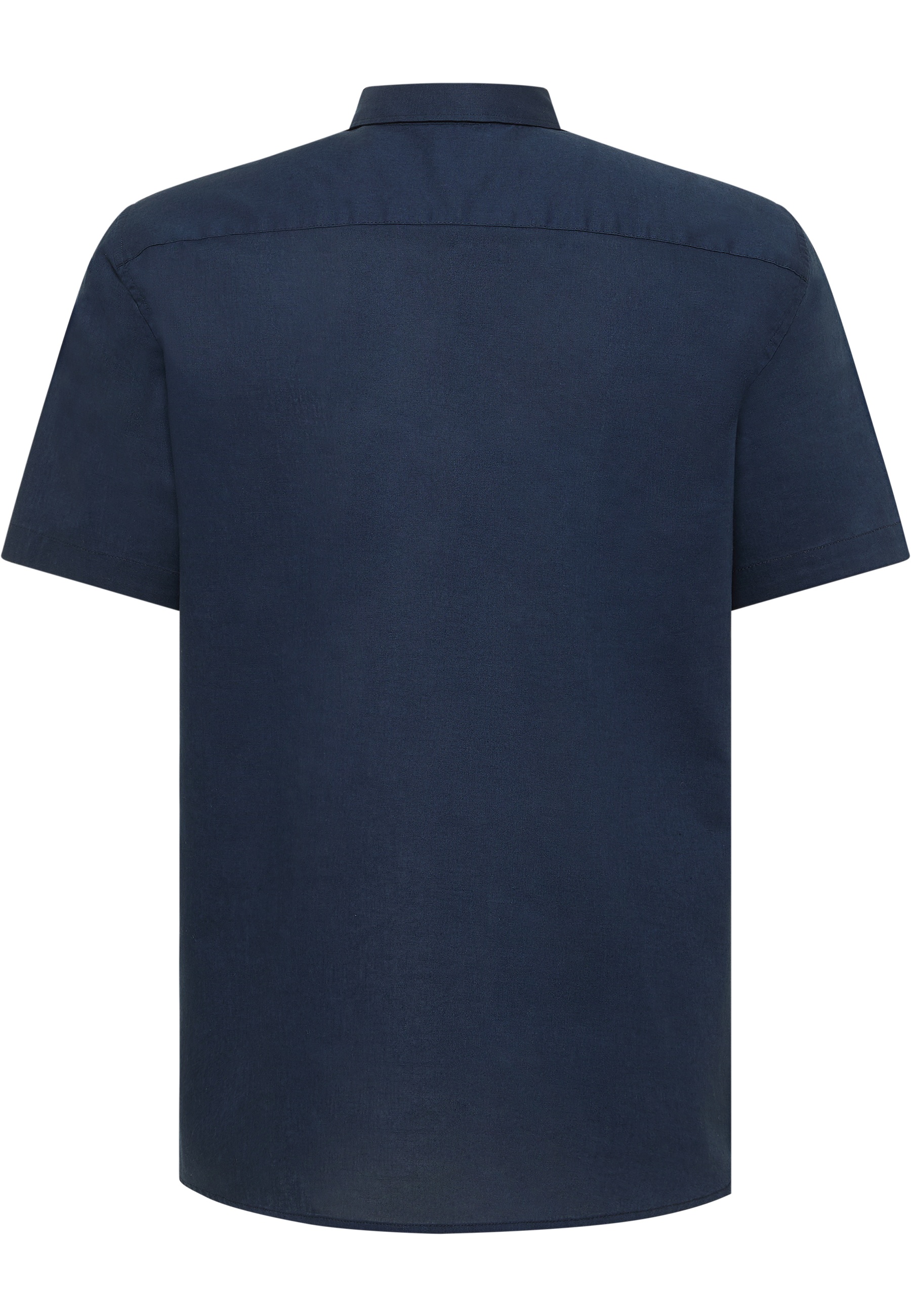 Hemd, Kurzarm, Navy, Stoff, Kragen
