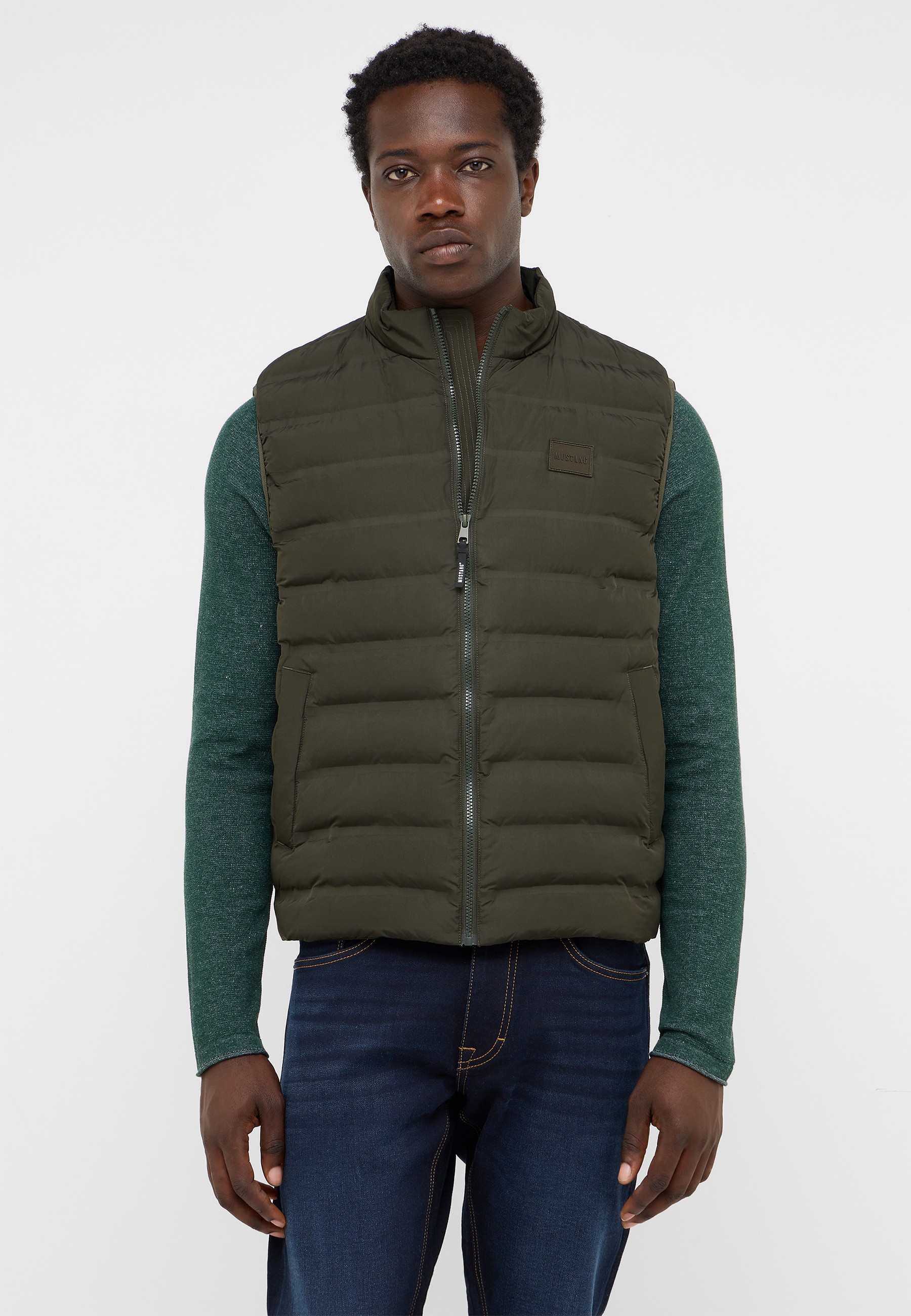 weste, Steppweste, Puffer, Gilet, Olive green