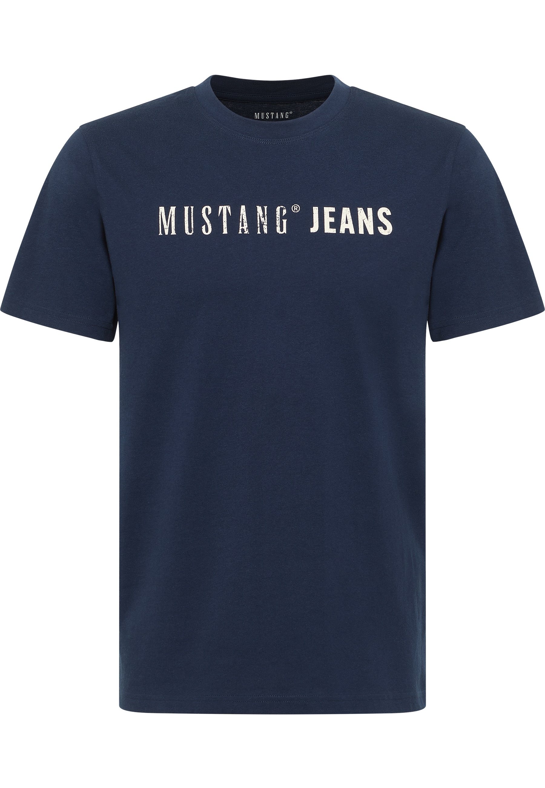 Tee, T-Shirt, Mustang Jeans, Navy, Logo print