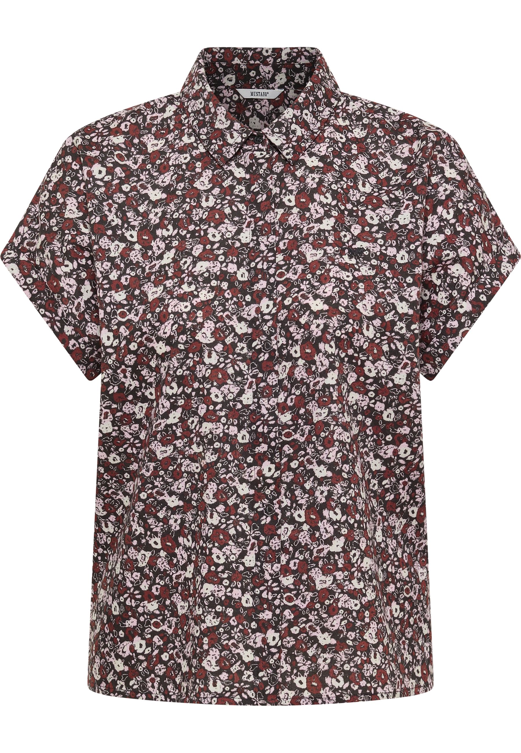 Hemd, Shirt, Blumenmuster, Kurzarm, Bunt