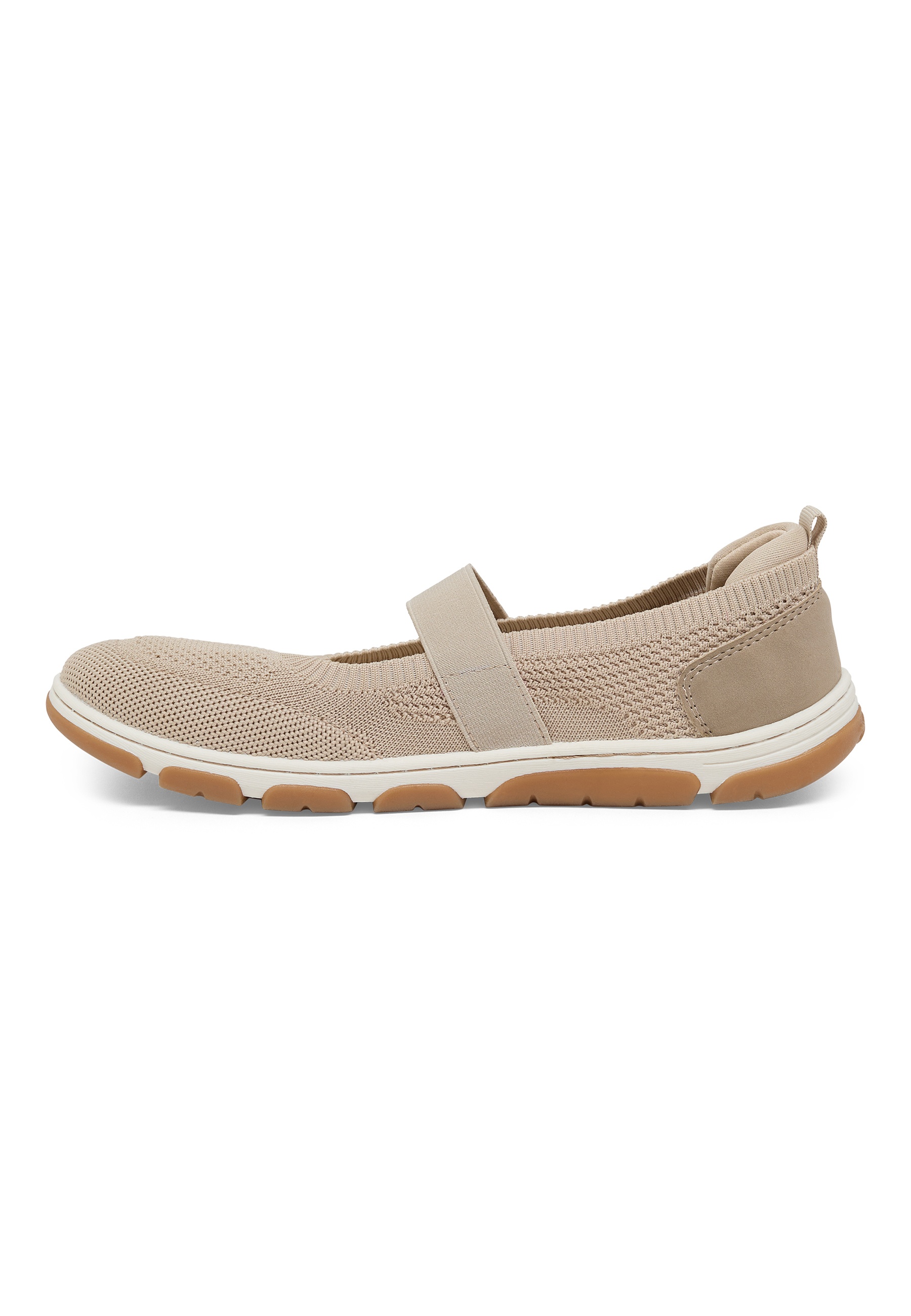 Sneaker, Mesh, Beige, Elastischer Riegel, Gummi-Sohle