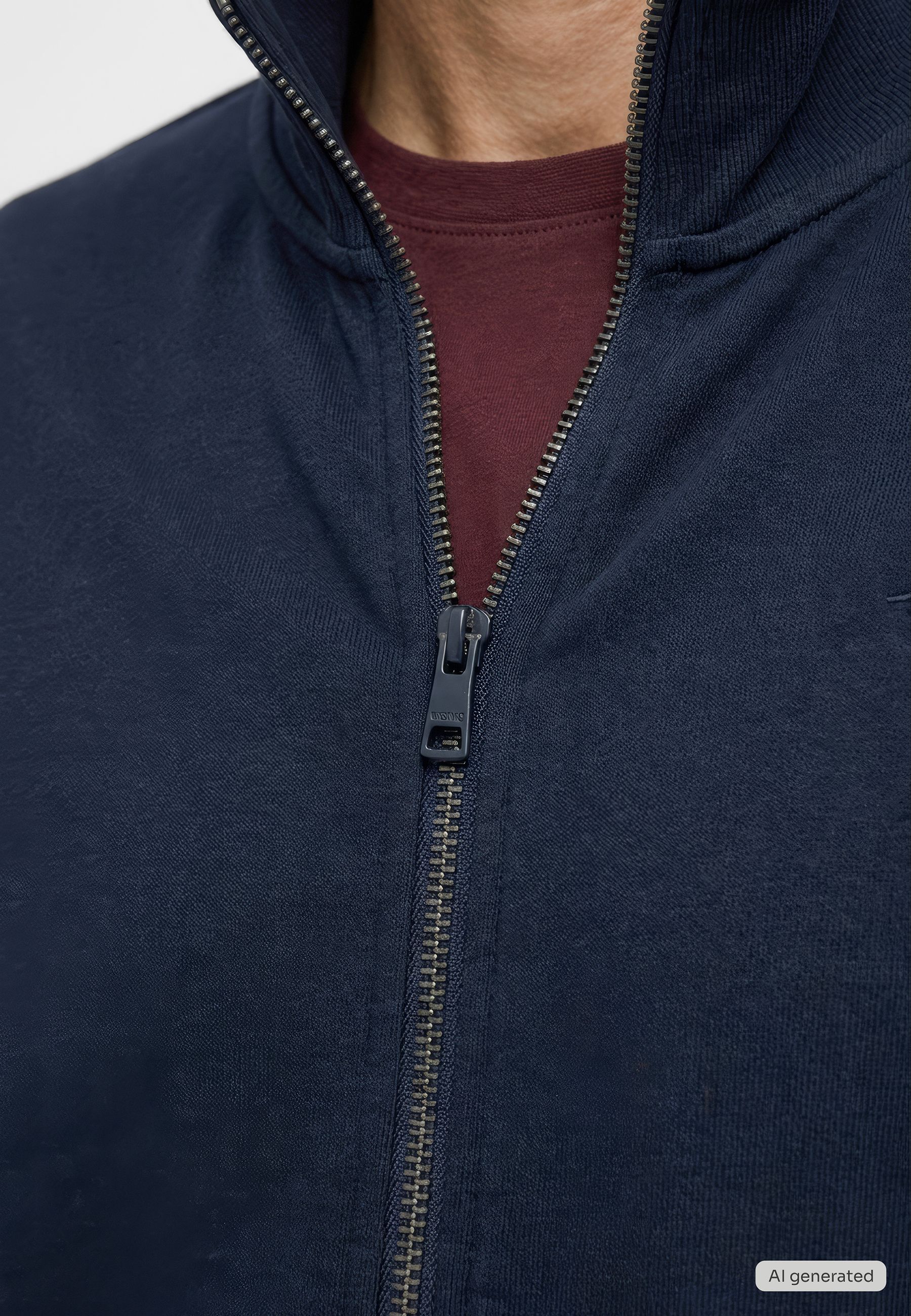 jacke, reissverschluss, kragen, herren?, navy