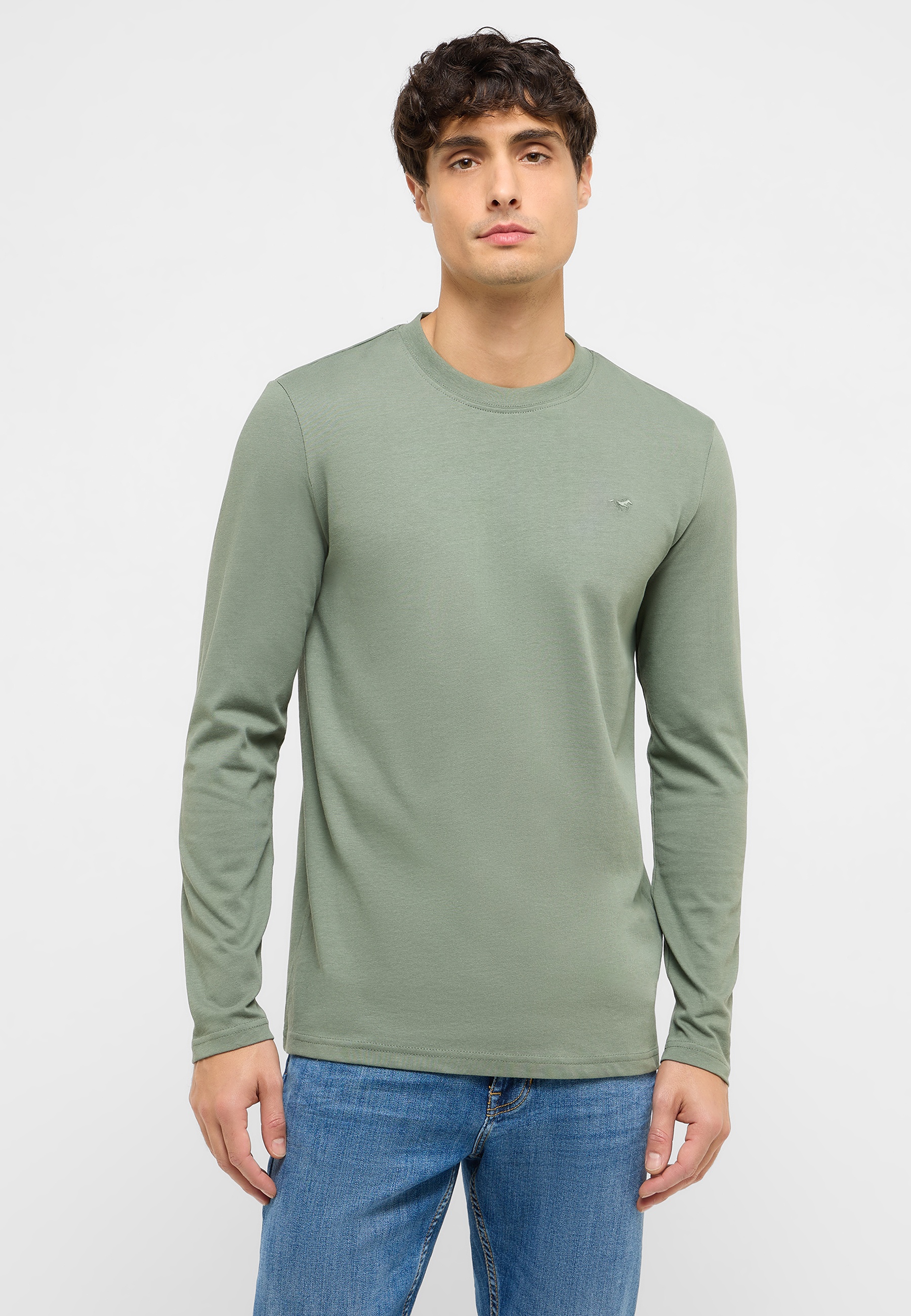 Langarm, Ärmel, Jeans, Mann, Person