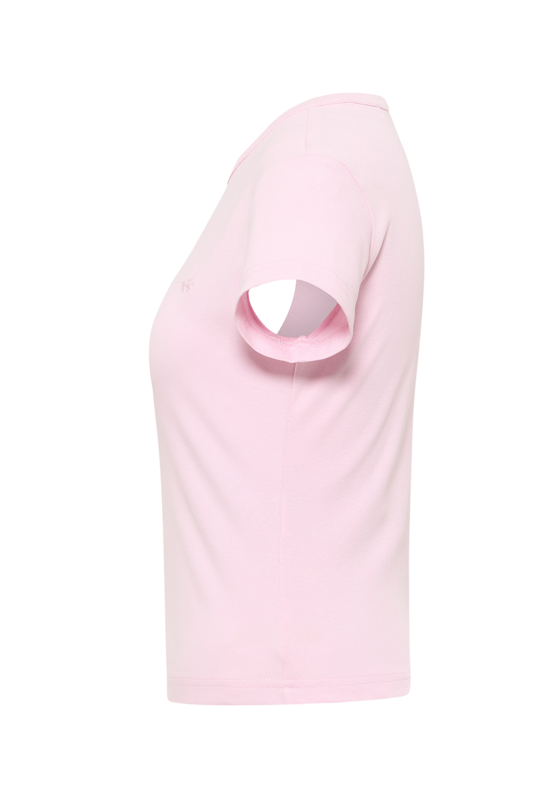 T-Shirt, Rundhals, Kurzarm, Rosa, Baumwolle