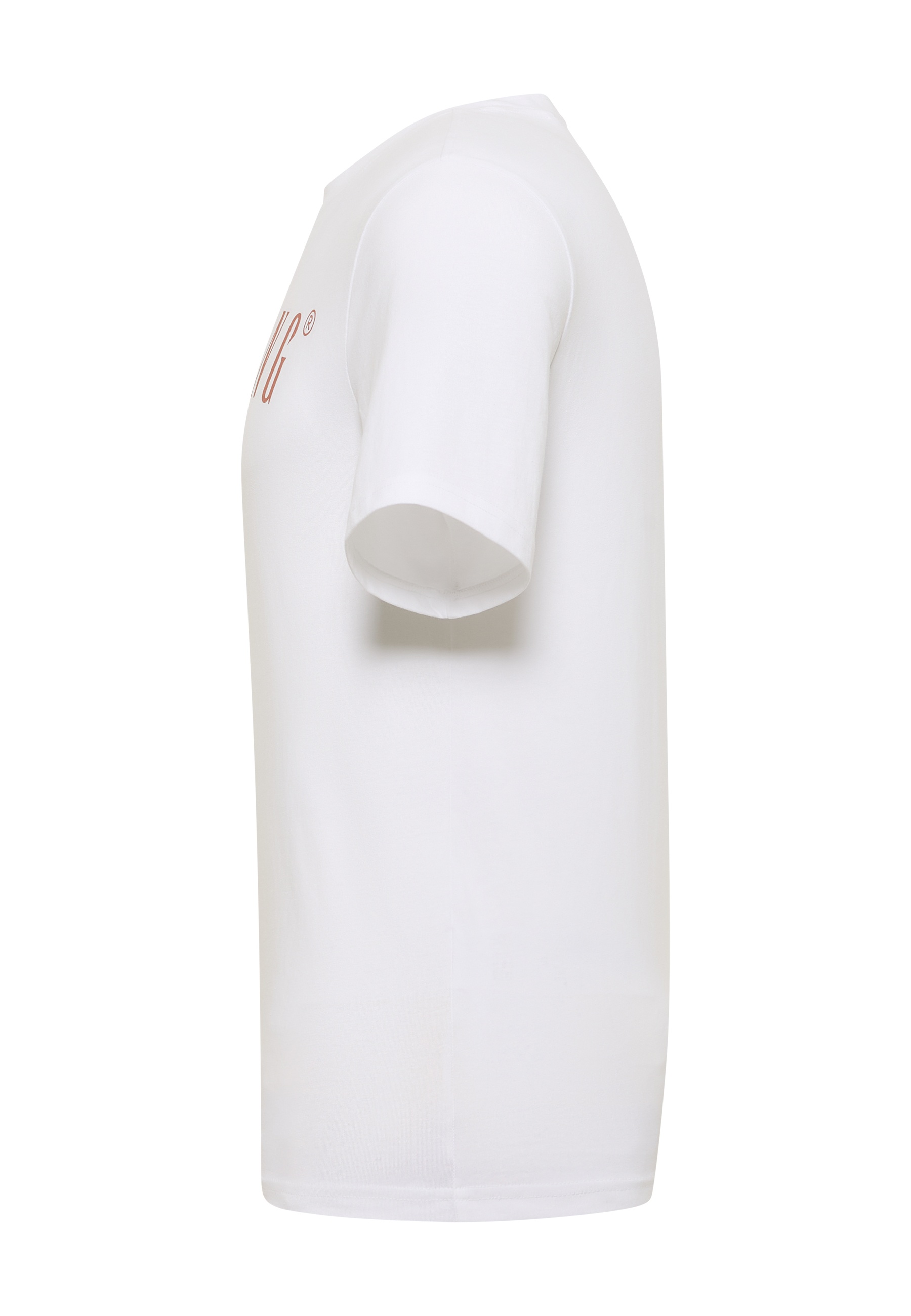 weiß, T-Shirt, kurzarm, unifarben, Oberteil