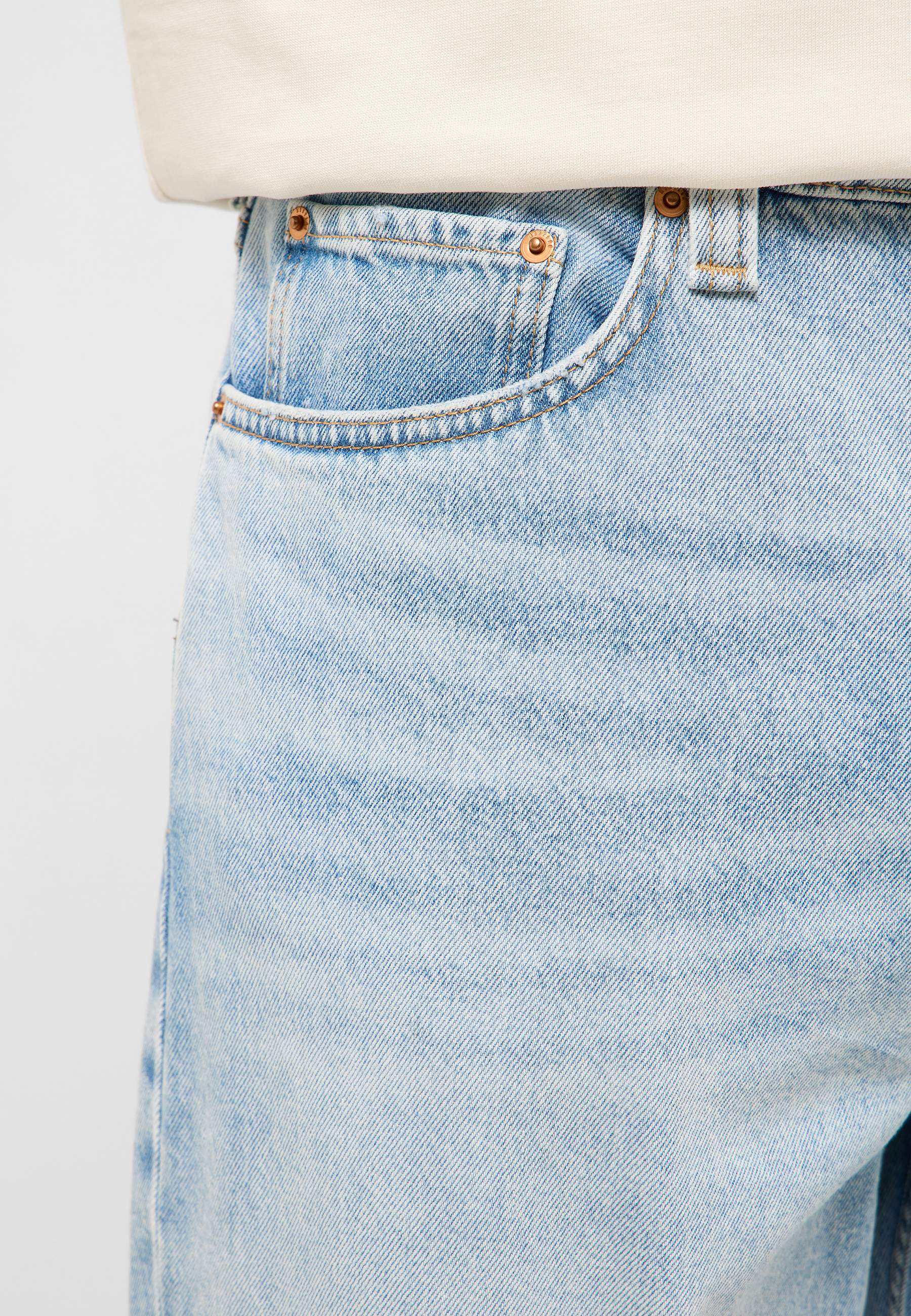 Jeans, Jeansstoff, Hose, Leichtes Blau, Niete Kupfer