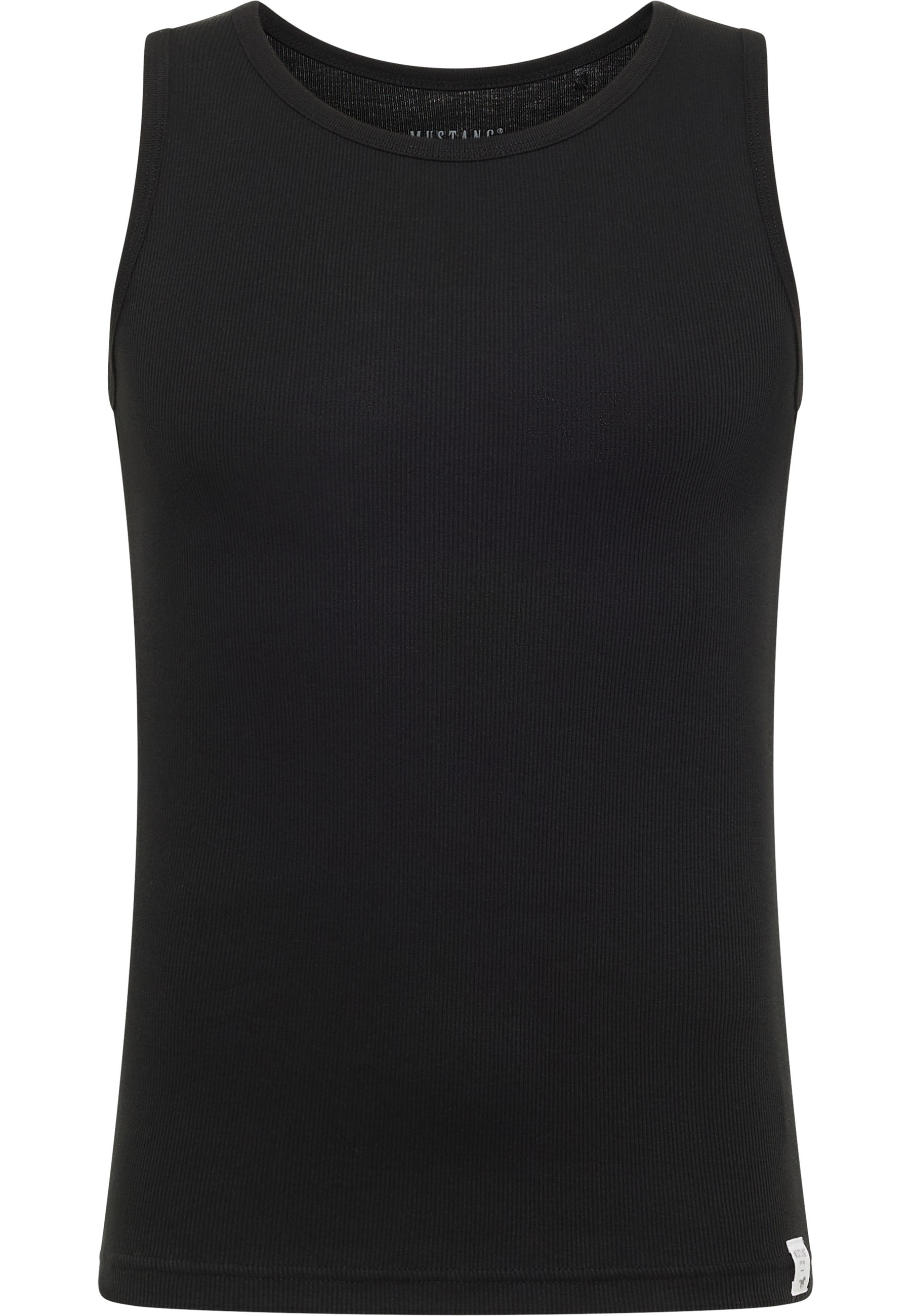 Tanktop, Schwarz, Rippenstruktur, sleeveless, Basis-T-Shirt