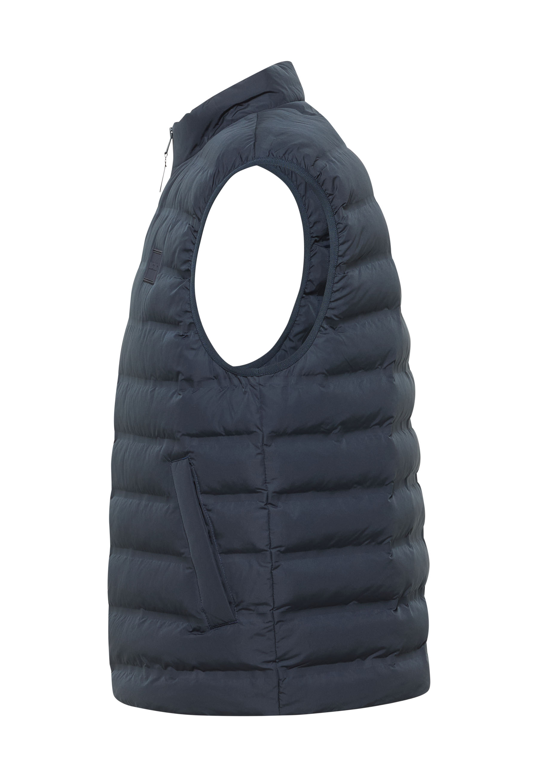 Daunenweste, Pufferweste, ärmellose Jacke, gesteppt, marineblau