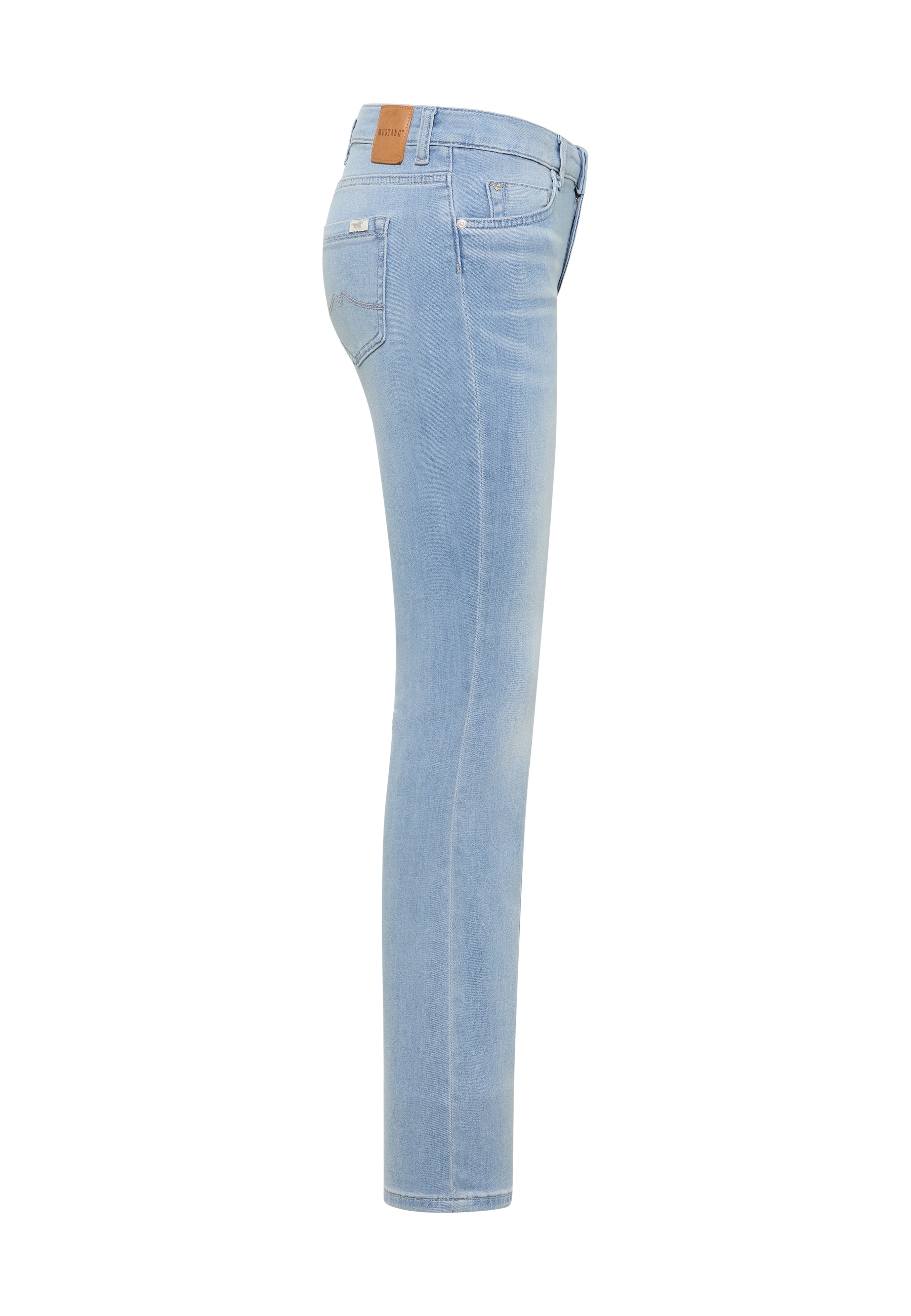 jeans, helles Blau, slim/skinny Passform, fünf-Taschen, Gürtel-Schlaufe
