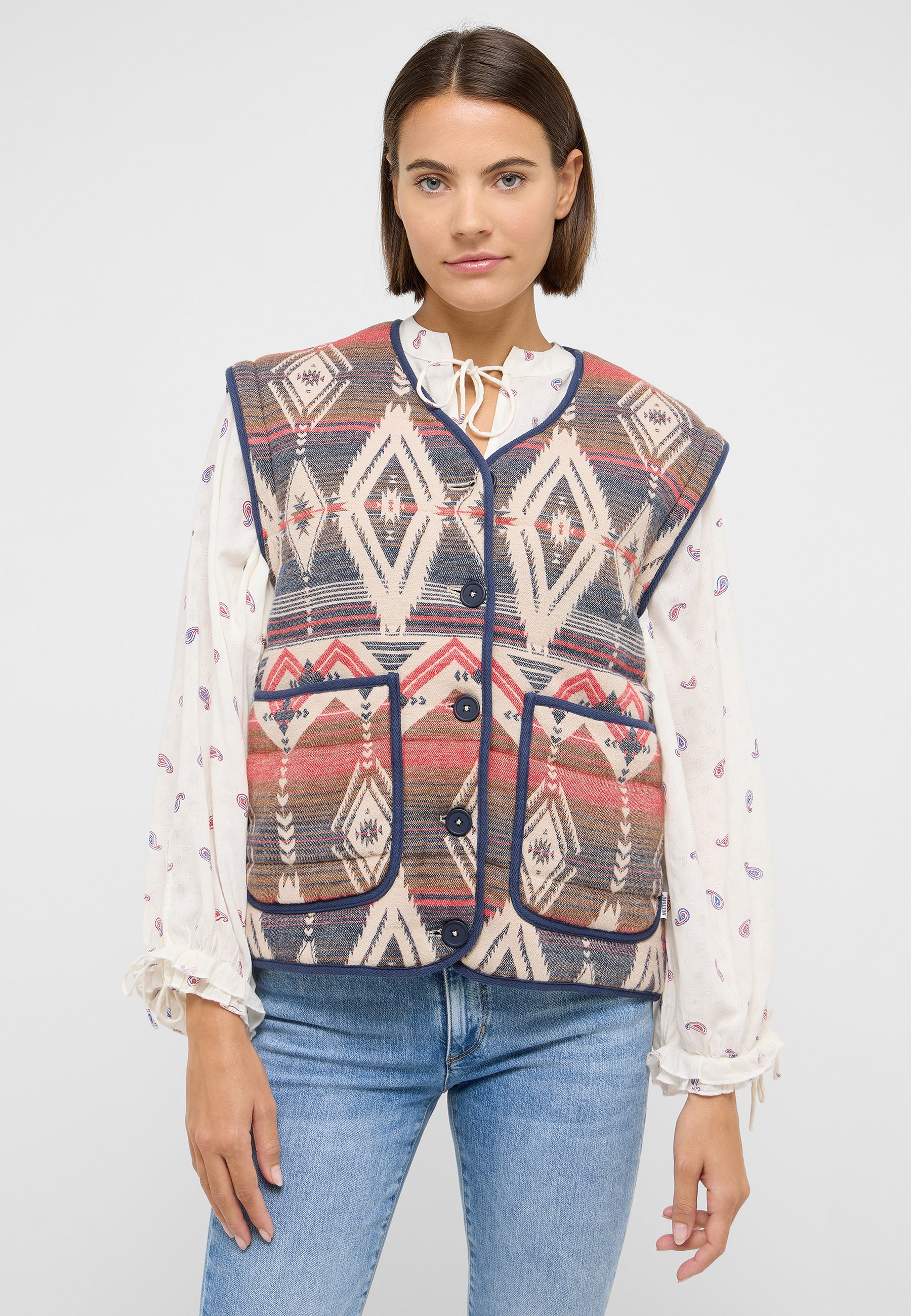 Weste, Bluse, Hemd, Person, Frau