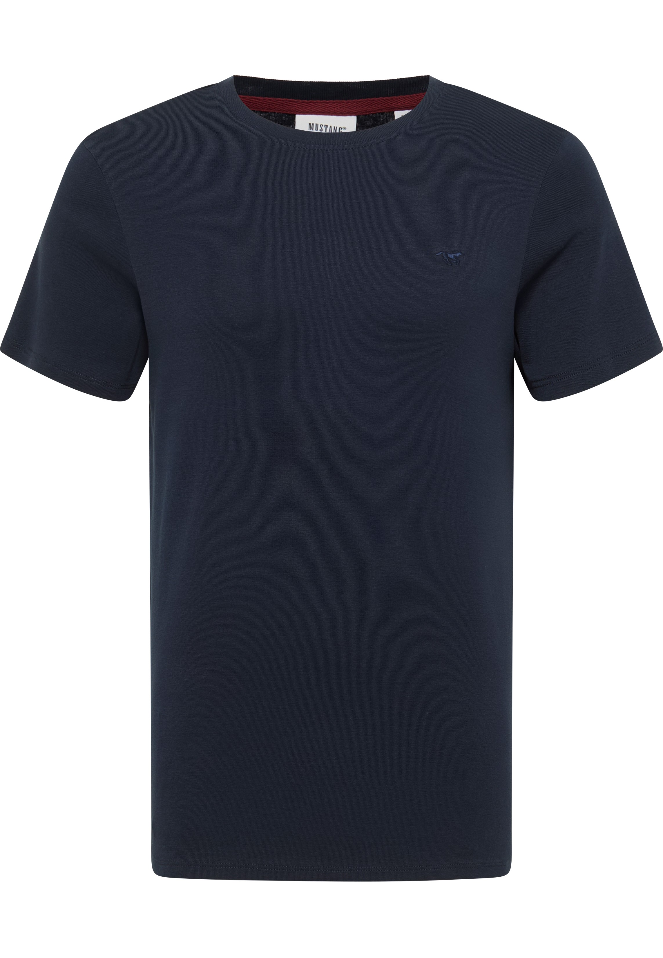 T-Shirt, marineblau, Kurzarm, Rundhals, Unifarben