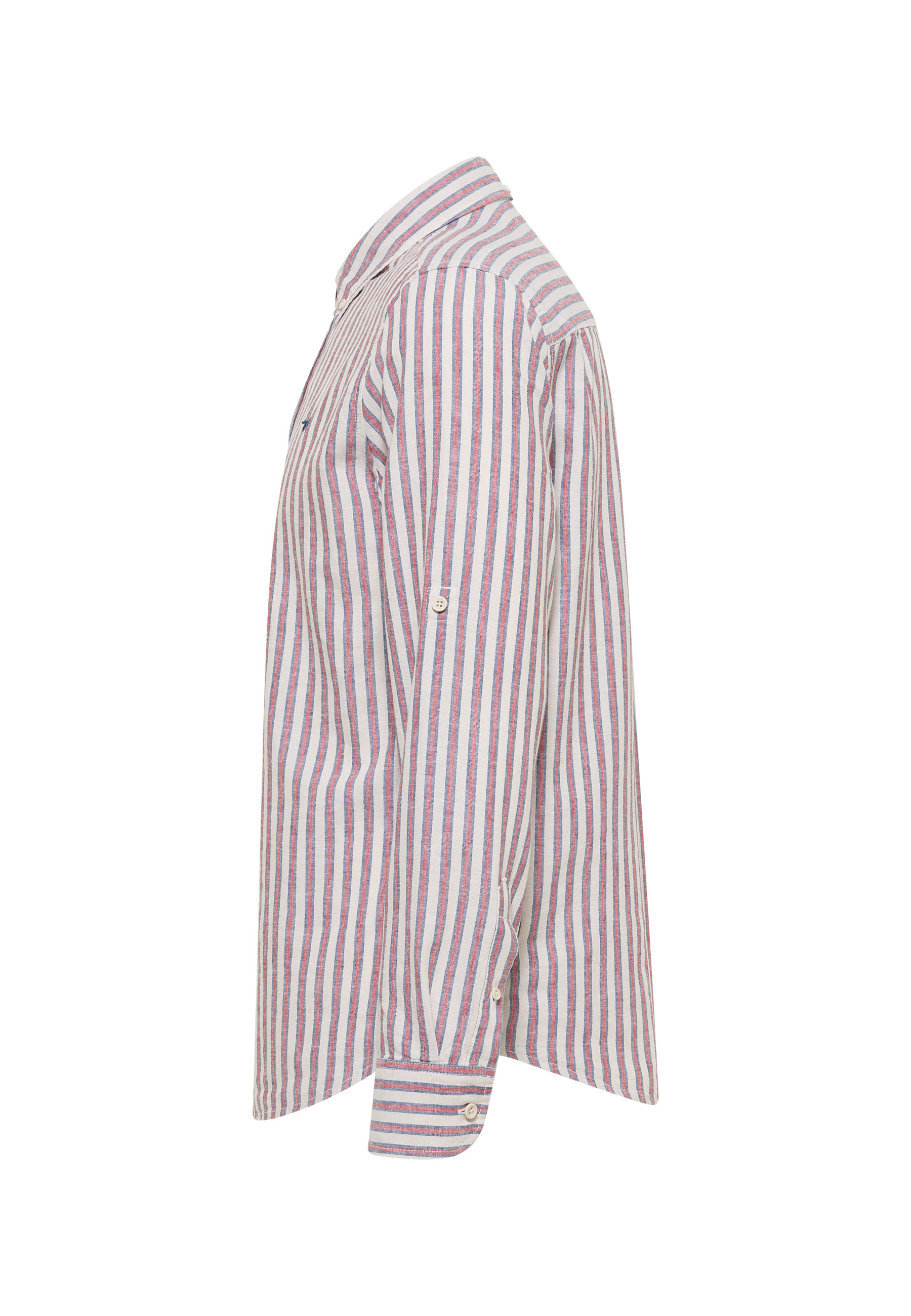 Hemd, Streifen, Langarm, Kragen, Knöpfe