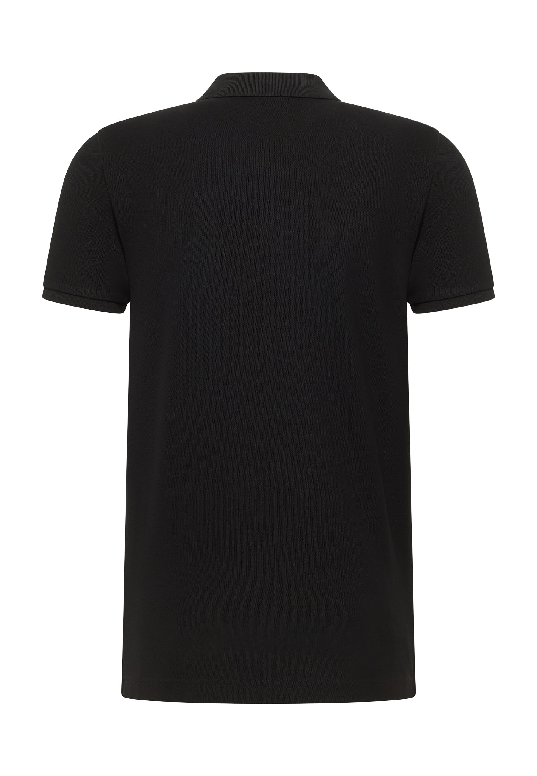 Polo-Shirt, Kurzarm, Schwarz, Kragen, Stoff