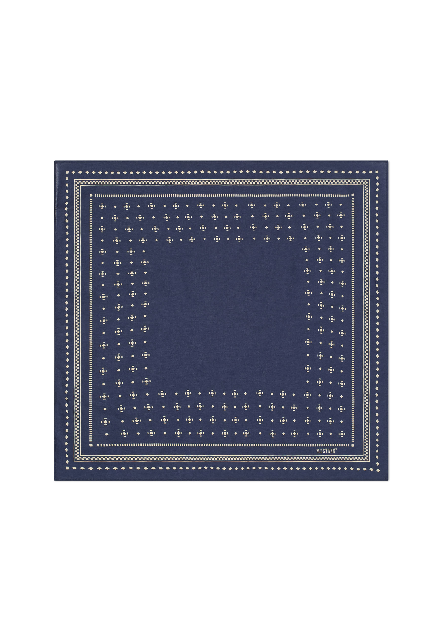 Bandana, Bandana-Quadrat, Mustermuster, Blau, Randmuster