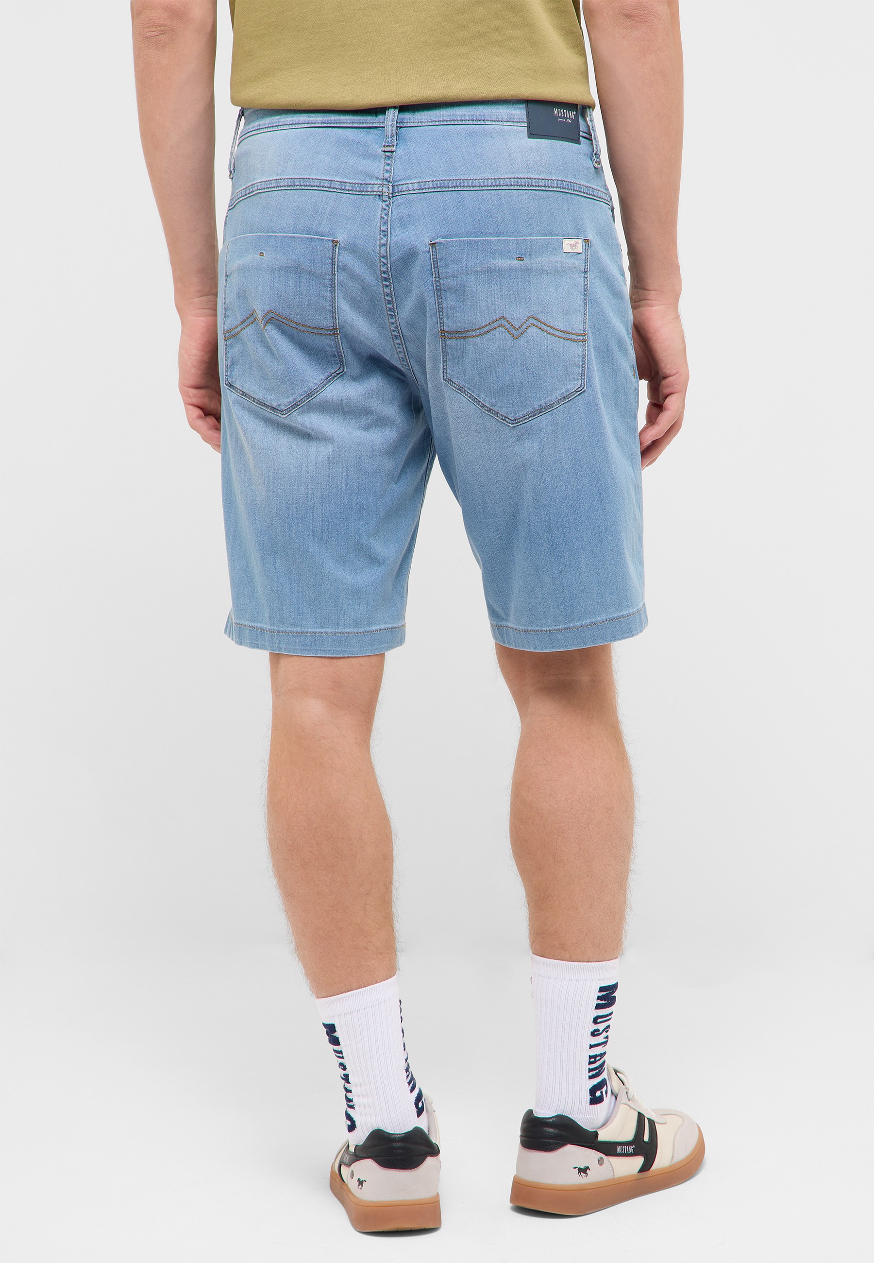 Kurzjeans, Denimshorts, Backpocket, Blauer Denim, Kapuzenfrei