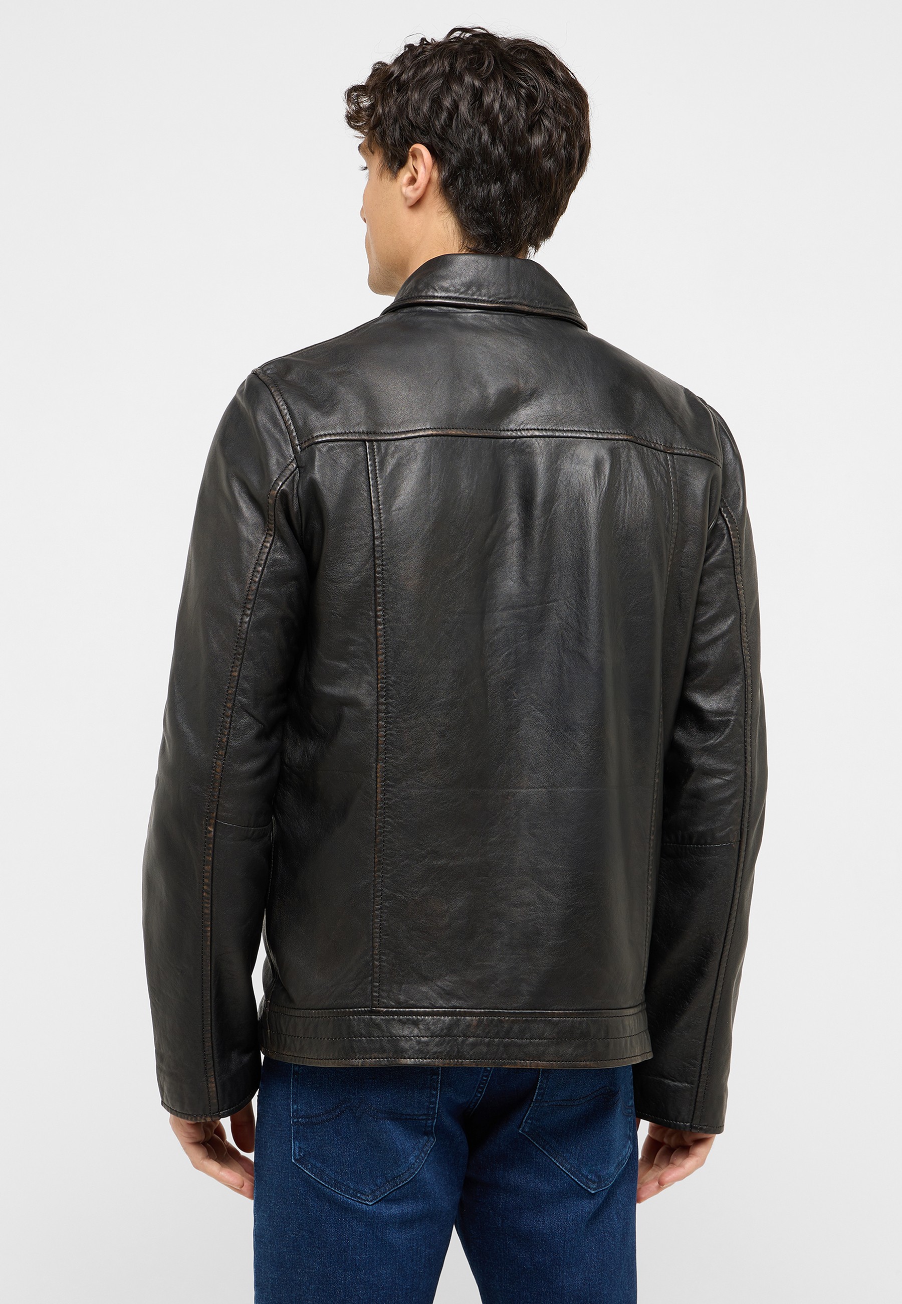 Mantel, Jacke, Jacke aus Leder, Mann, Person