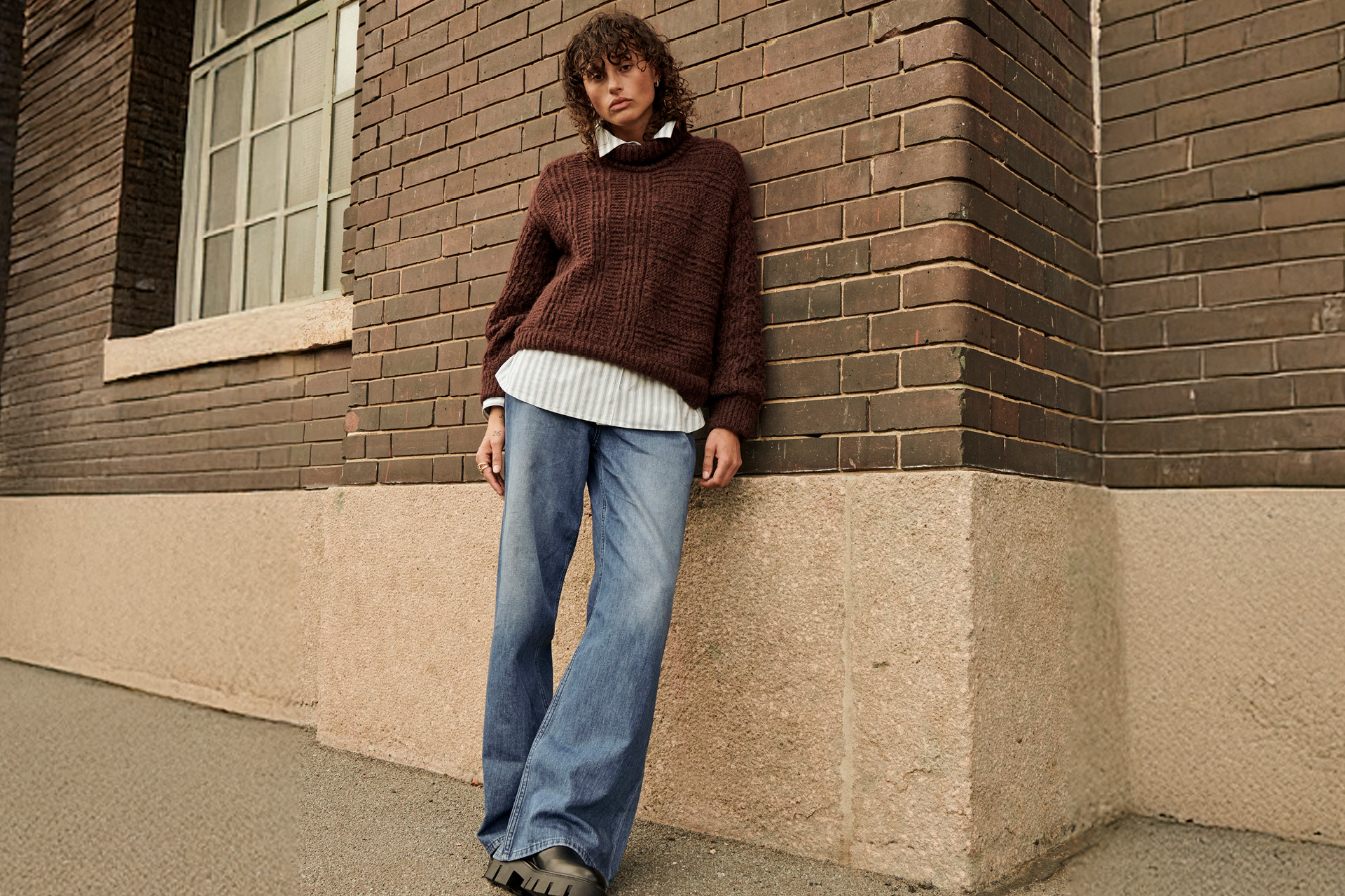 Hosen, Strickwaren, Pullover, Jeanshose, Schuh