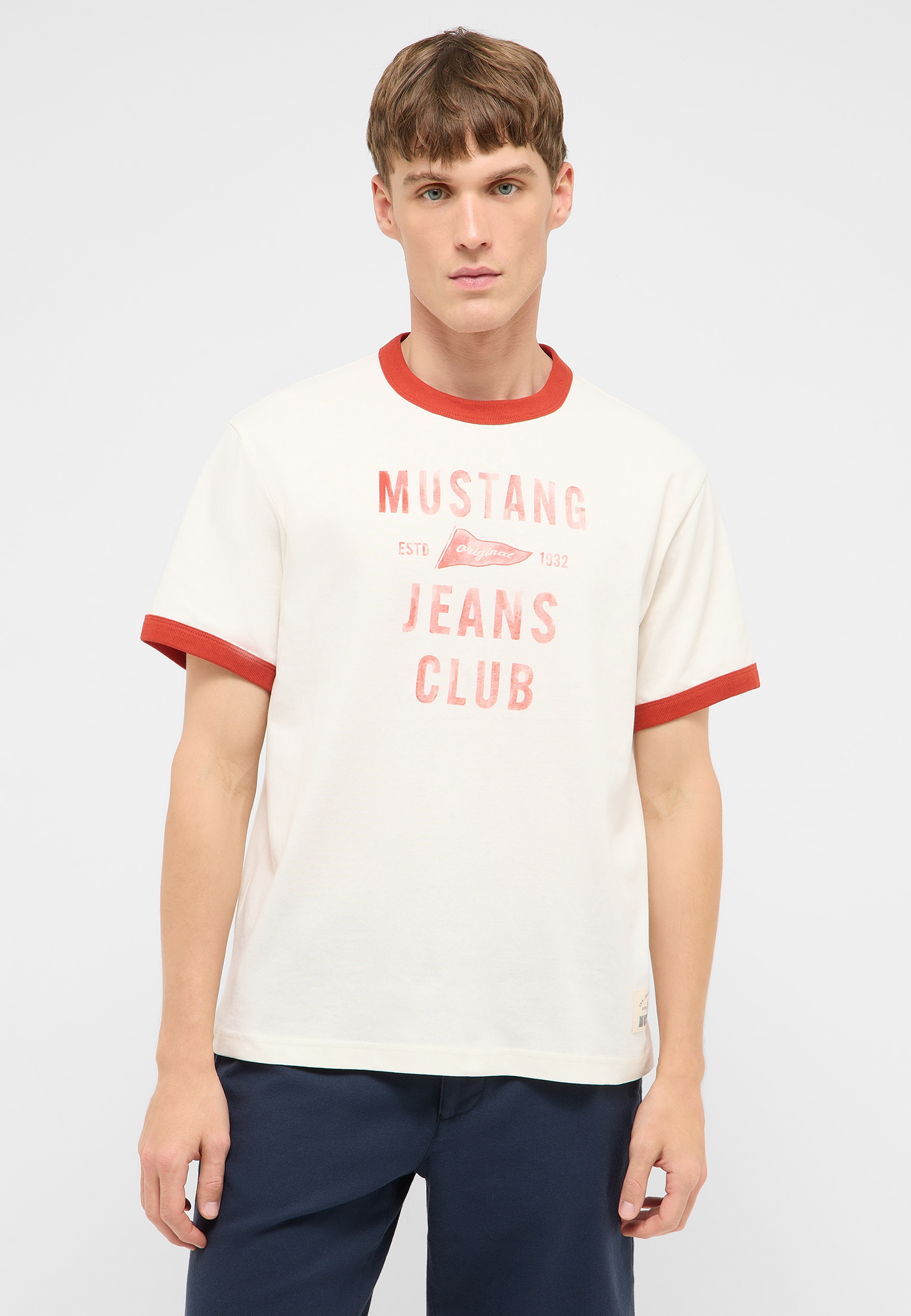 Tee, Crew neck, Kurzesärmel, Weiß, Grafikdruck