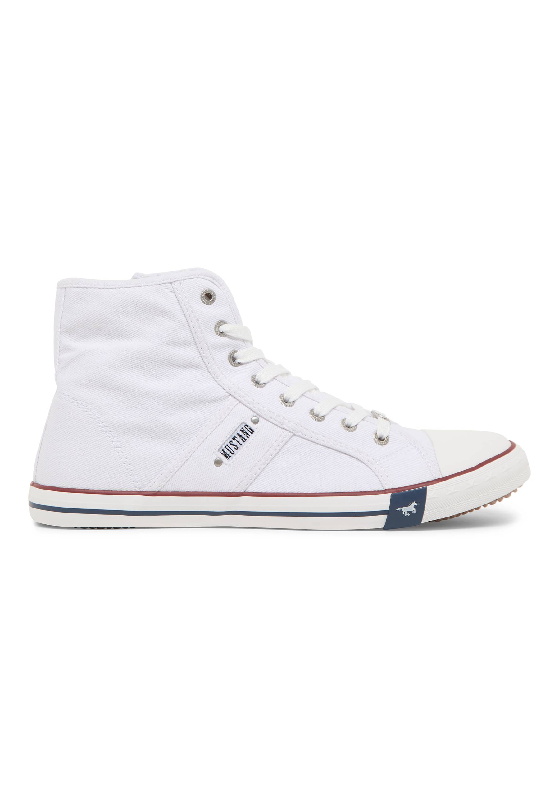 Sneaker, Hoch-TOP, Weiß, Canvas, Schnürung