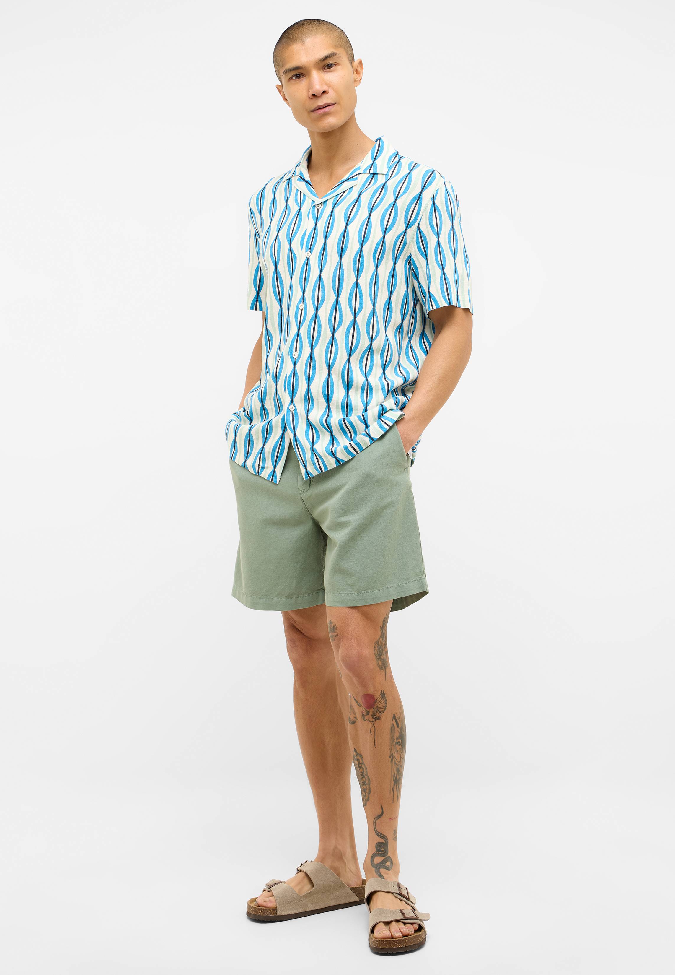 Bekleidung, Kurze Hosen, Hemd, Sandale, Strandmode