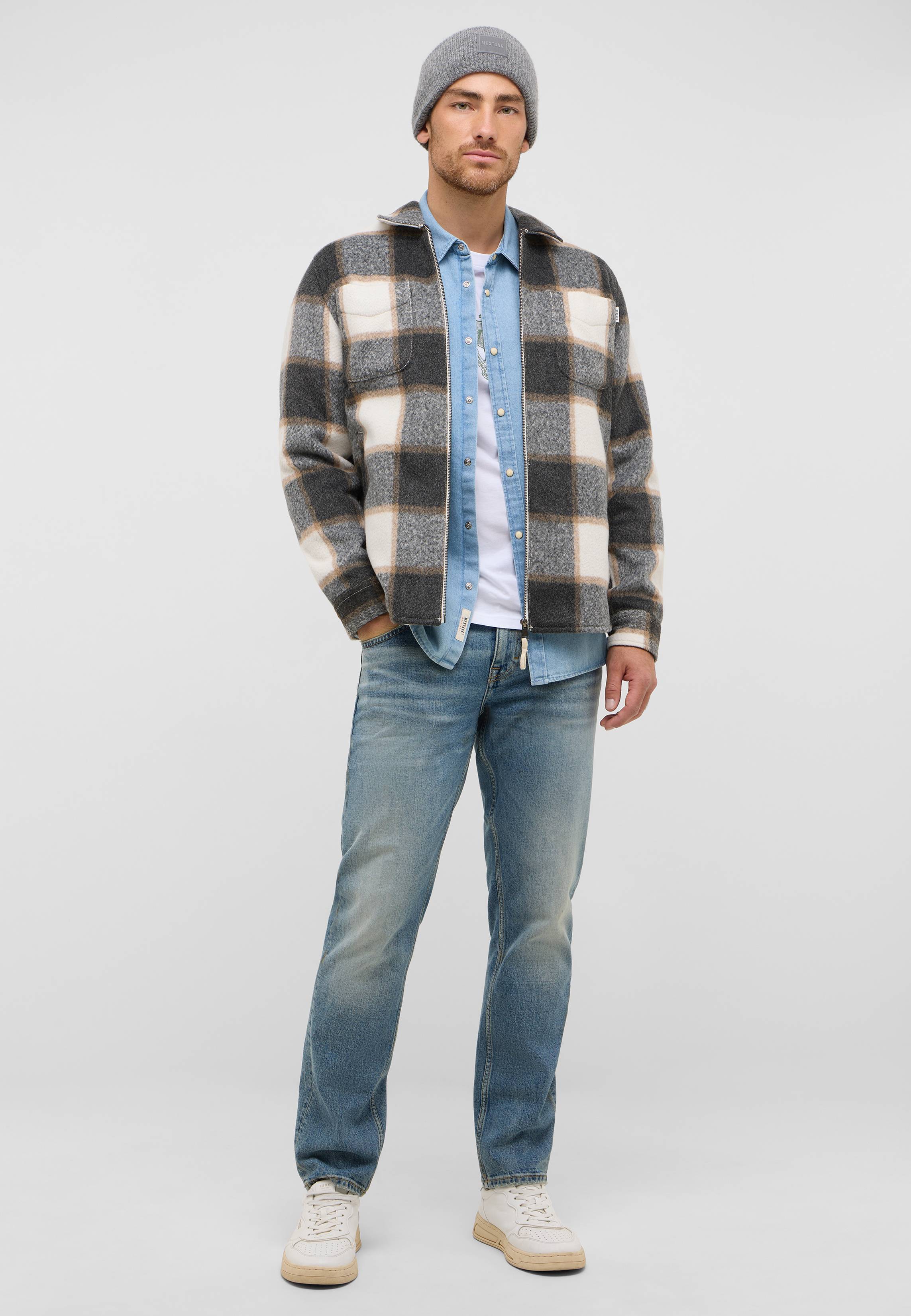 Mantel, Pullover, Hosen, Mann, Person