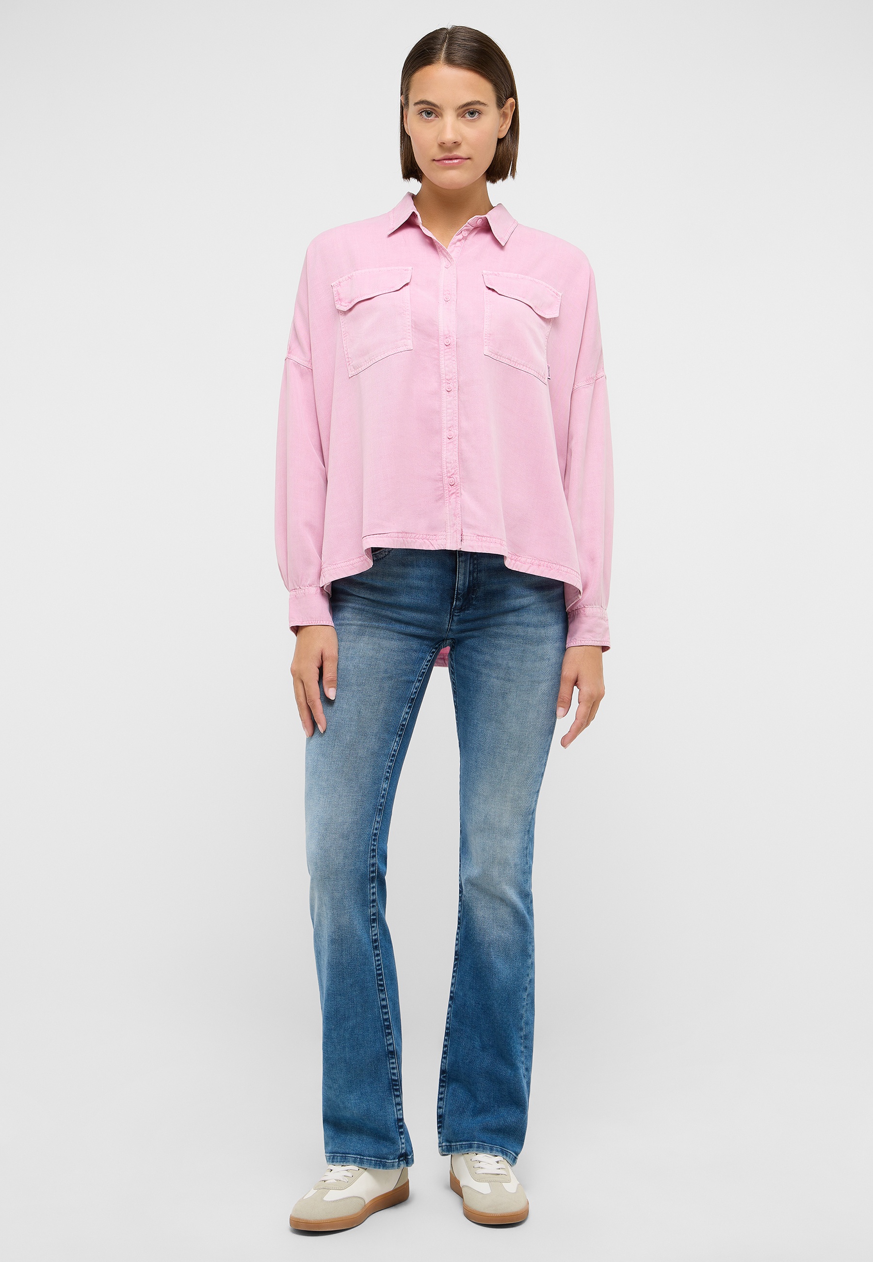 Hemd, Hosen, Langarm, Jeans, Person