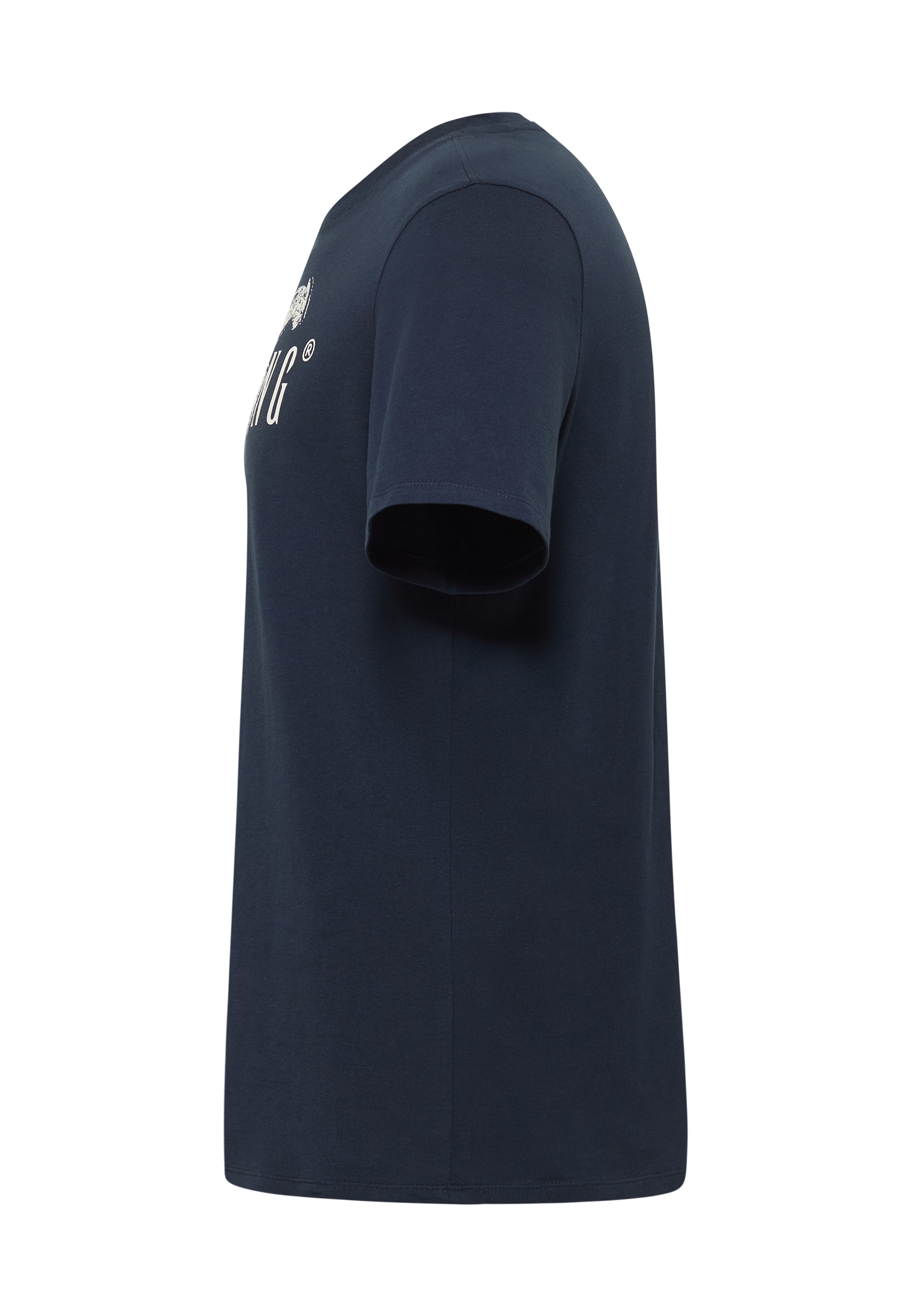 t-shirt, kurzarm, navy, rundhalsausschnitt, grafik