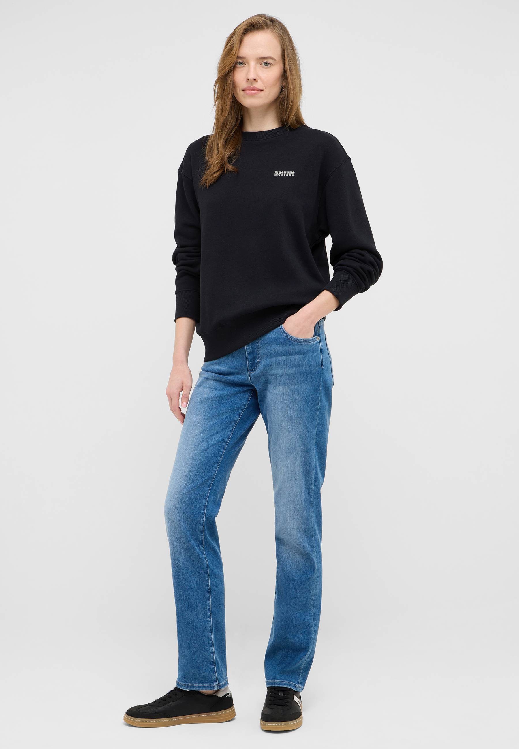Hosen, Jeans, Langarm, Person, Pullover