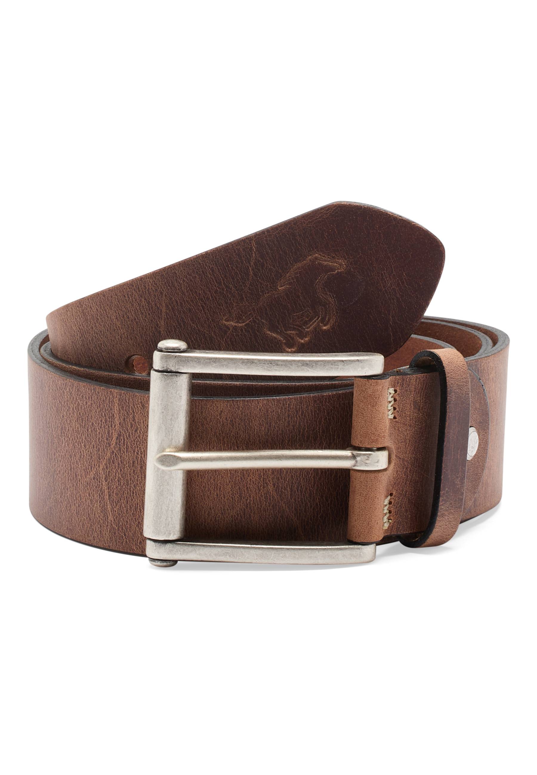 Mustang Herren Gürtel 45 mm aus Vollleder, braun