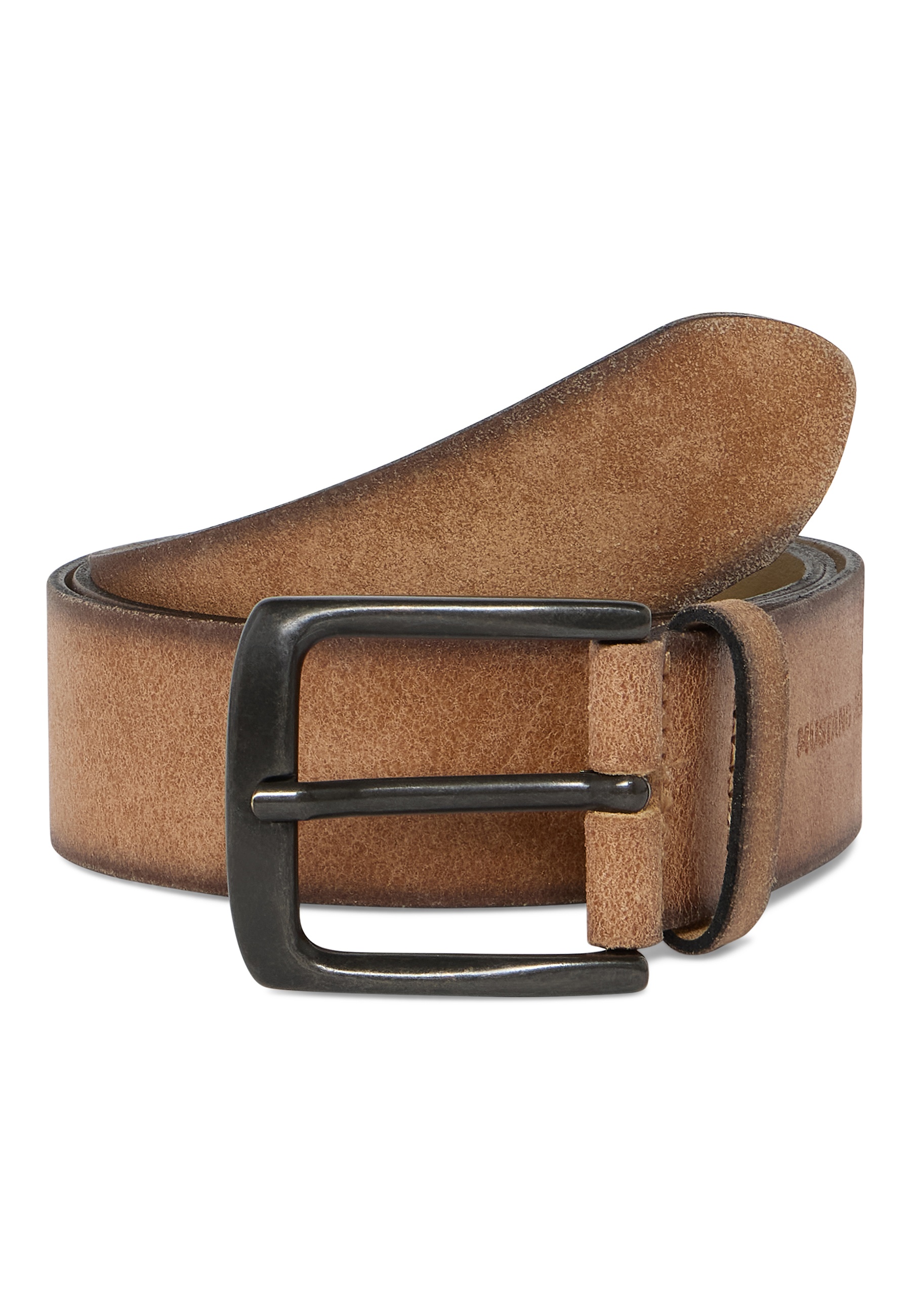 Mustang Herren Gürtel 40 mm aus Leder, hellbraun