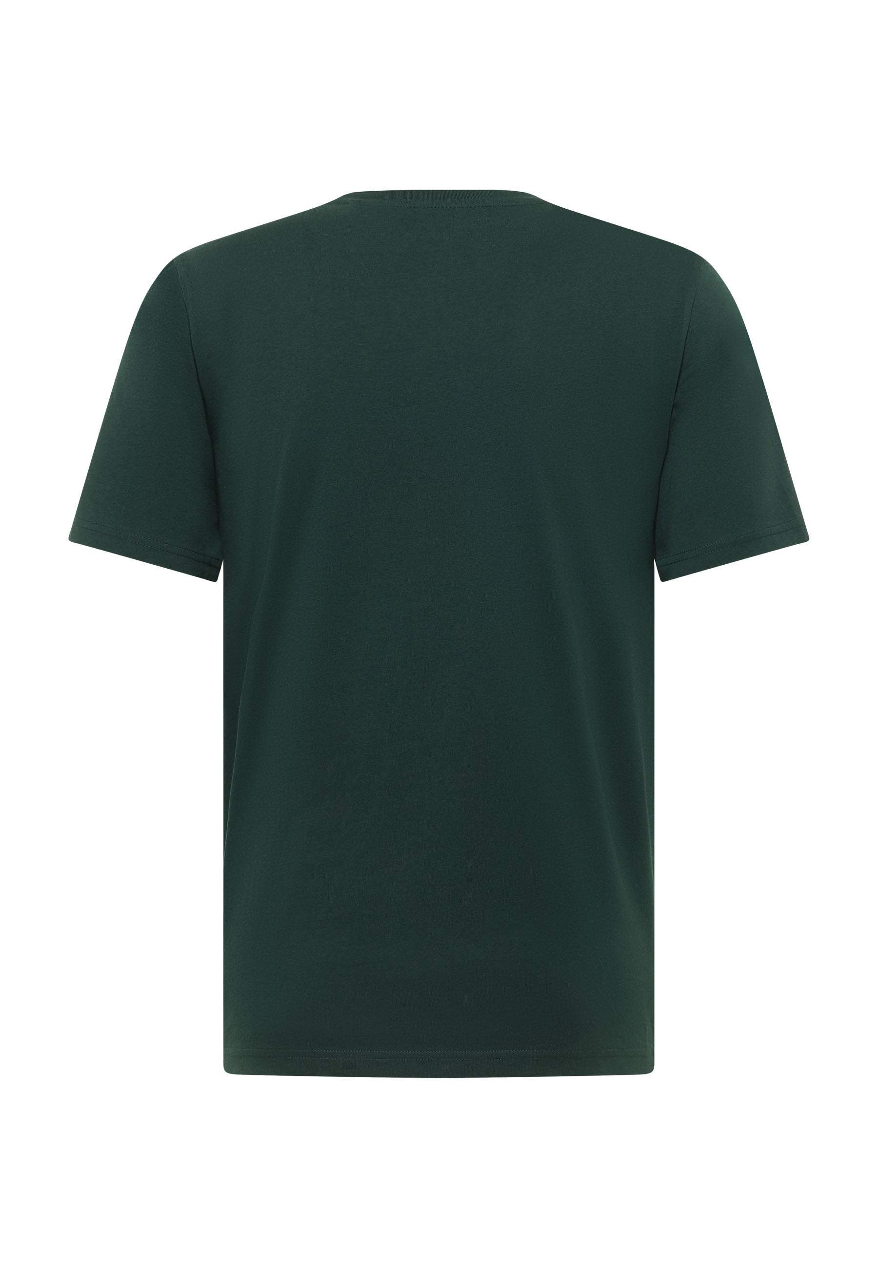 T‑shirt, Kurzarm, Einfarbig, Baumwolle, Dunkelgrün
