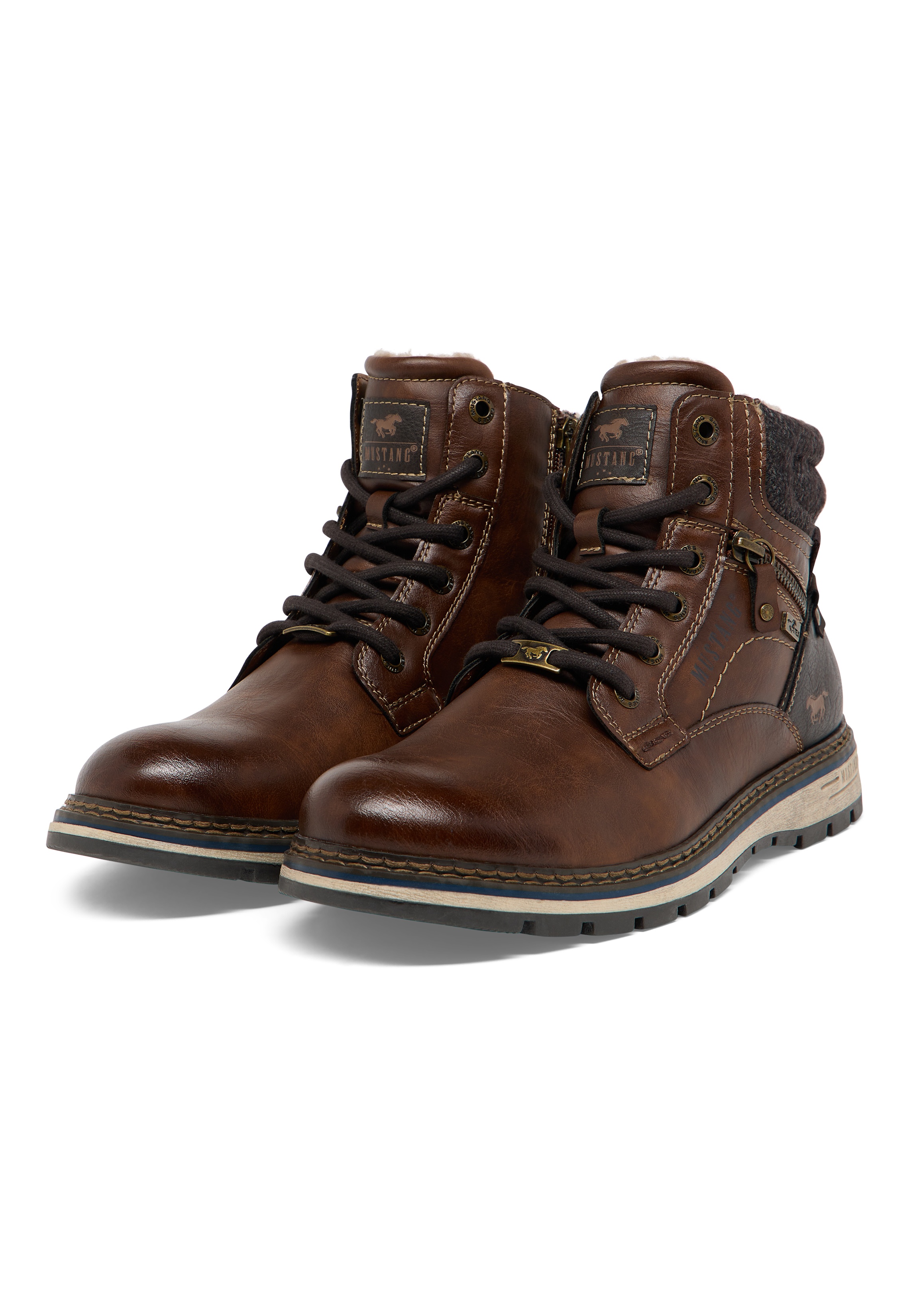 Mustang Herren Stiefelette Style Mariko, cognac