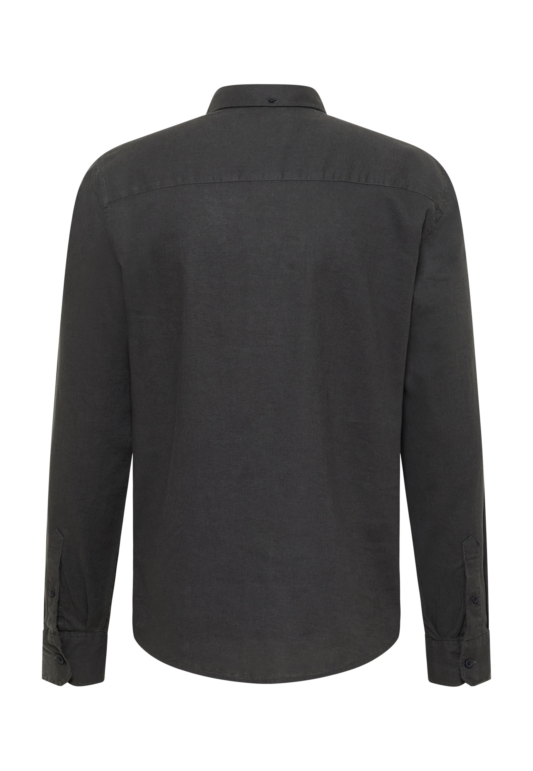 hemden, langarmshirt, knopfmanschetten, dunkelgrau, baumwolle