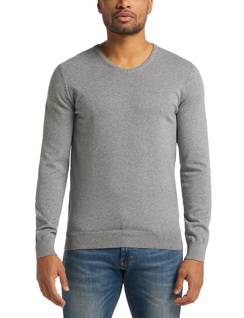Langarmpullover Basic V-Neck Jumper