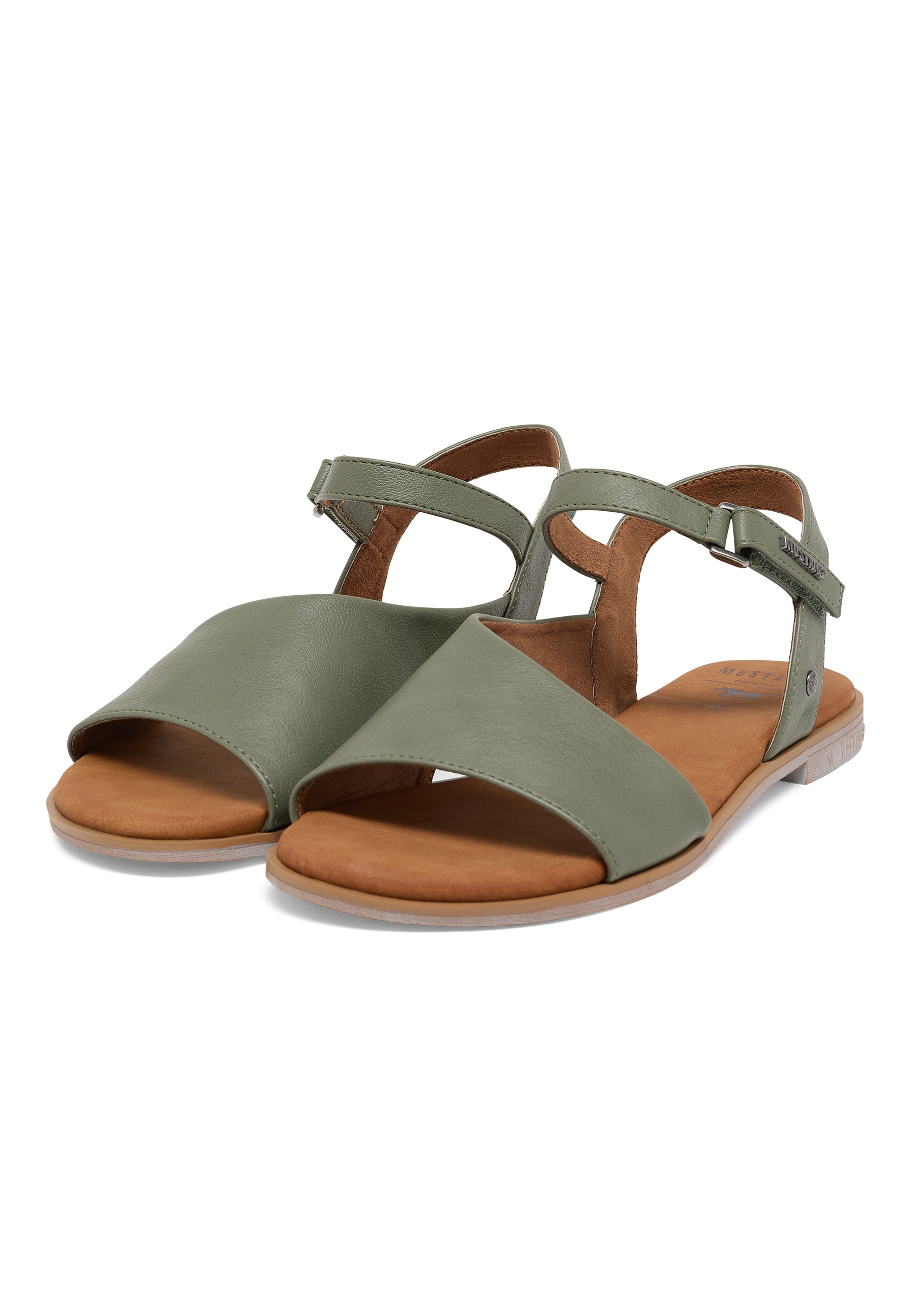 Sandal, Sandale, Grün, Grunleder?, Open-Toe