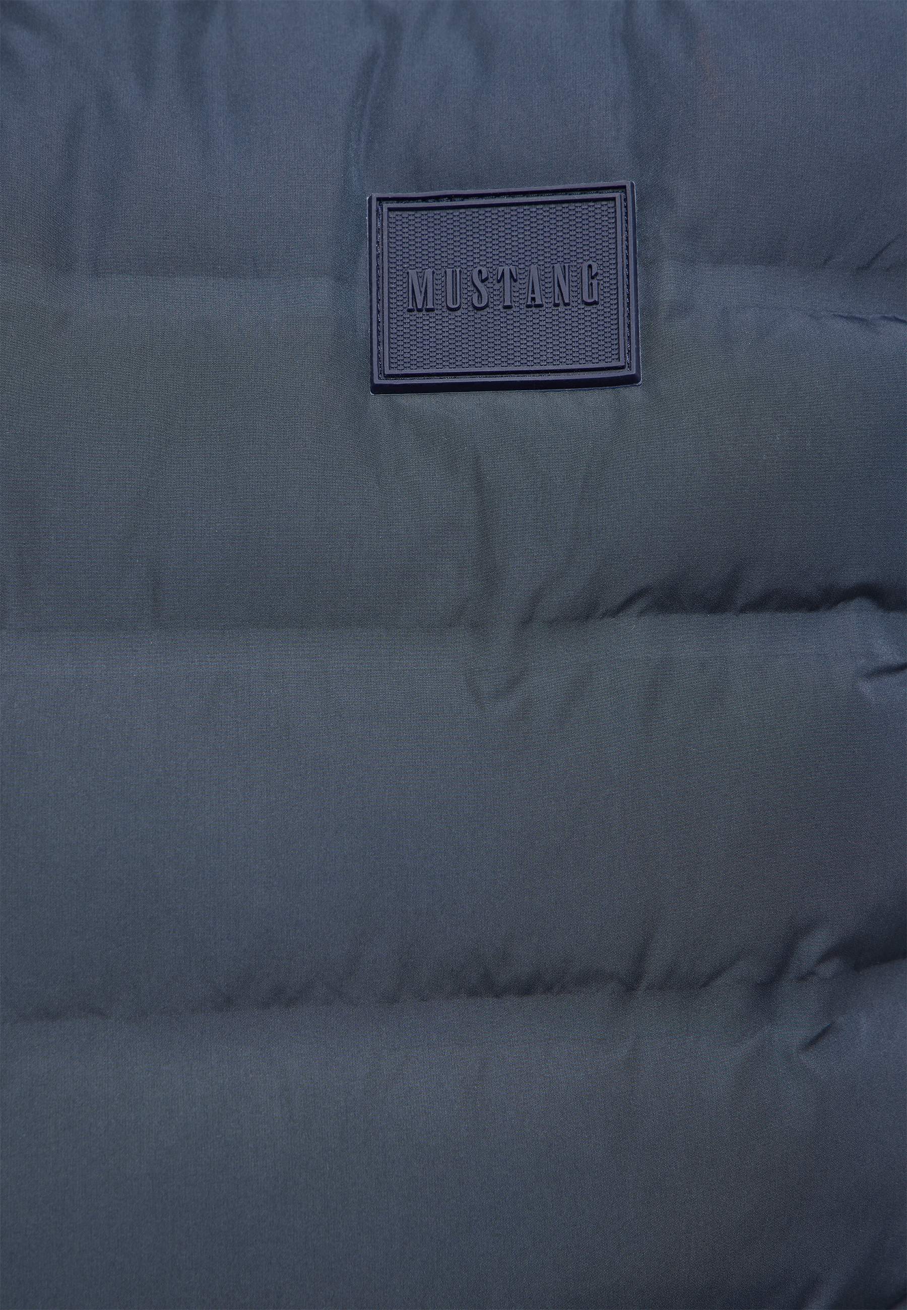 Jacket, Puffer, Navy, Quilted, Patch