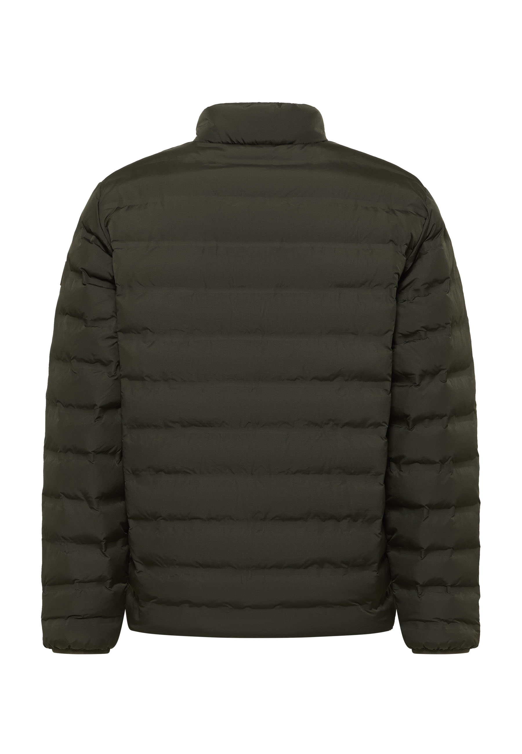 Daunenjacke, Pufferjacke, Steppjacke, Kragenhoch, olivgrün