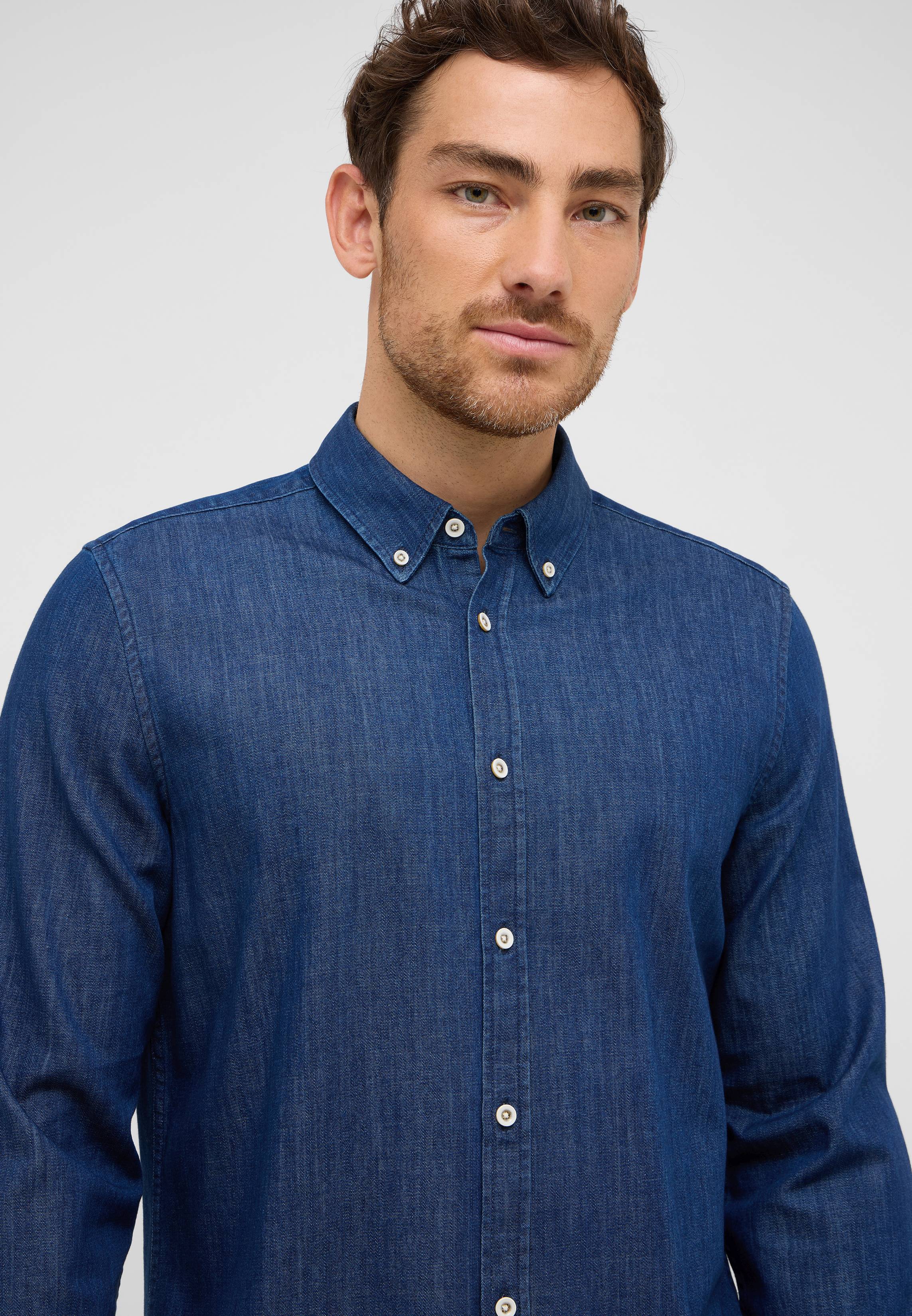 Hemd, Hosen, Jeans, Langarm, Person