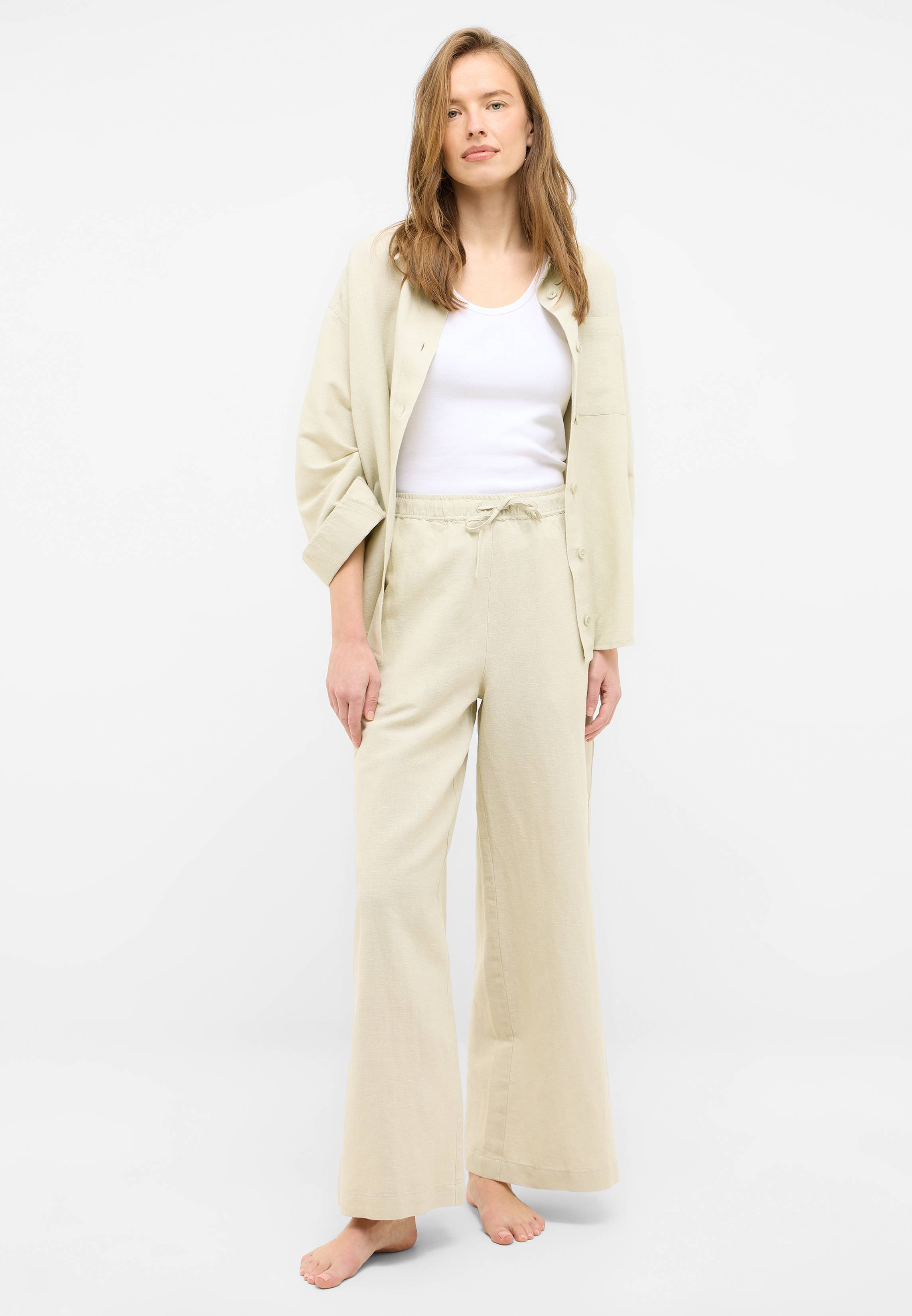 Dekoration für Zuhause, Leinen, Hosen, Mantel, Khaki