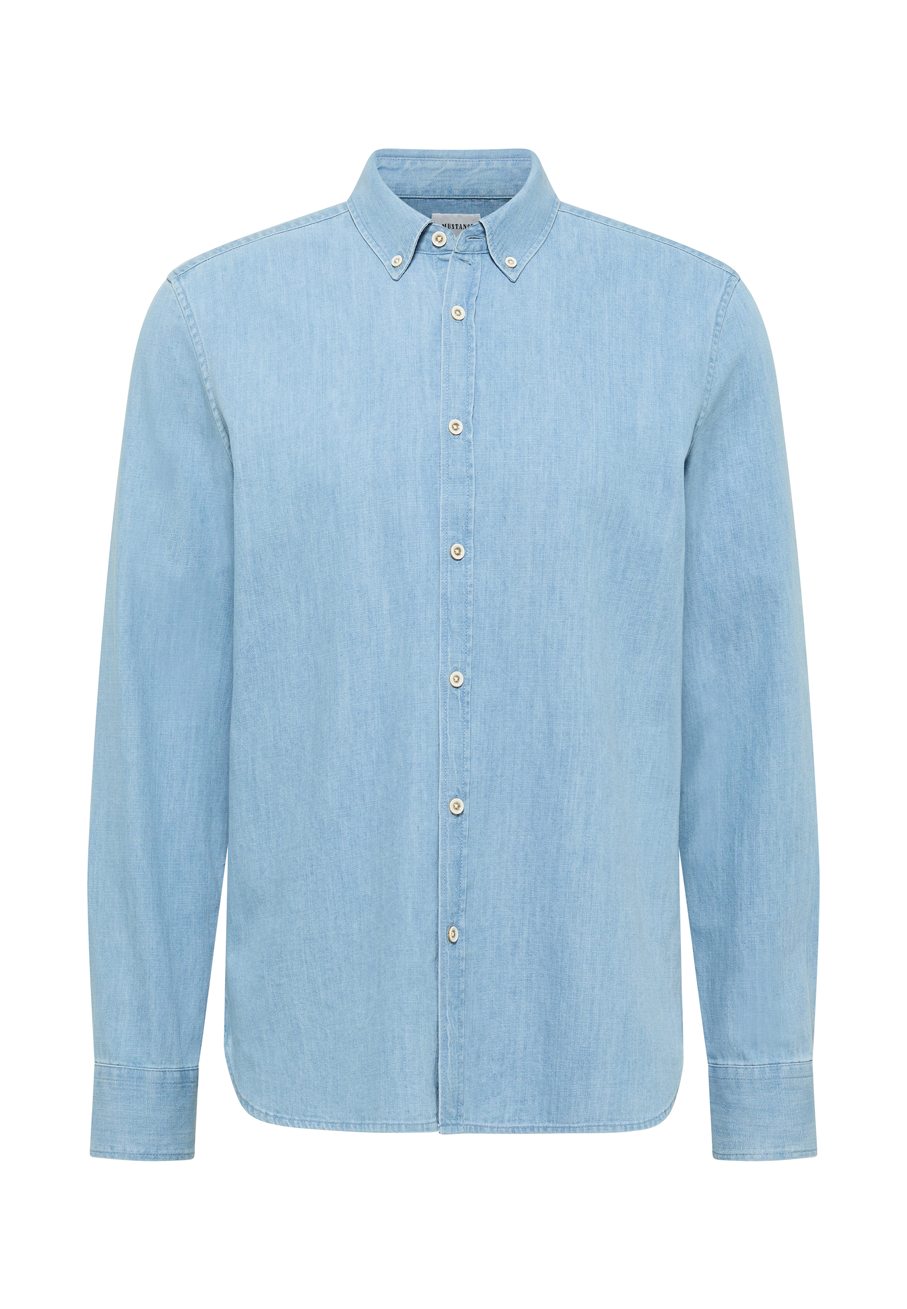 Mustang Herren Langarmhemd Style Cullman, hellblau