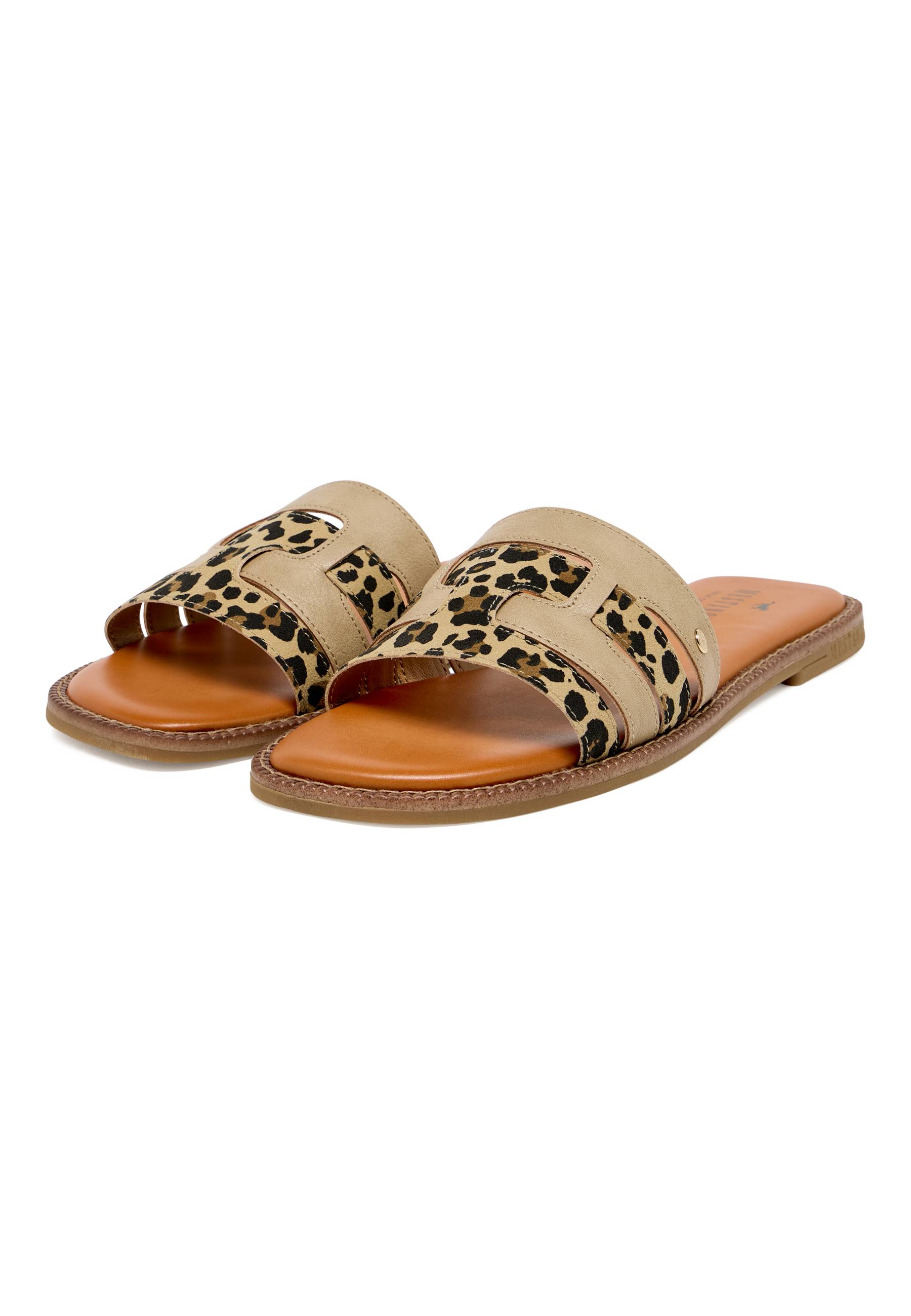 Sandalen, Leder, Leopard, Paar, Slingback?