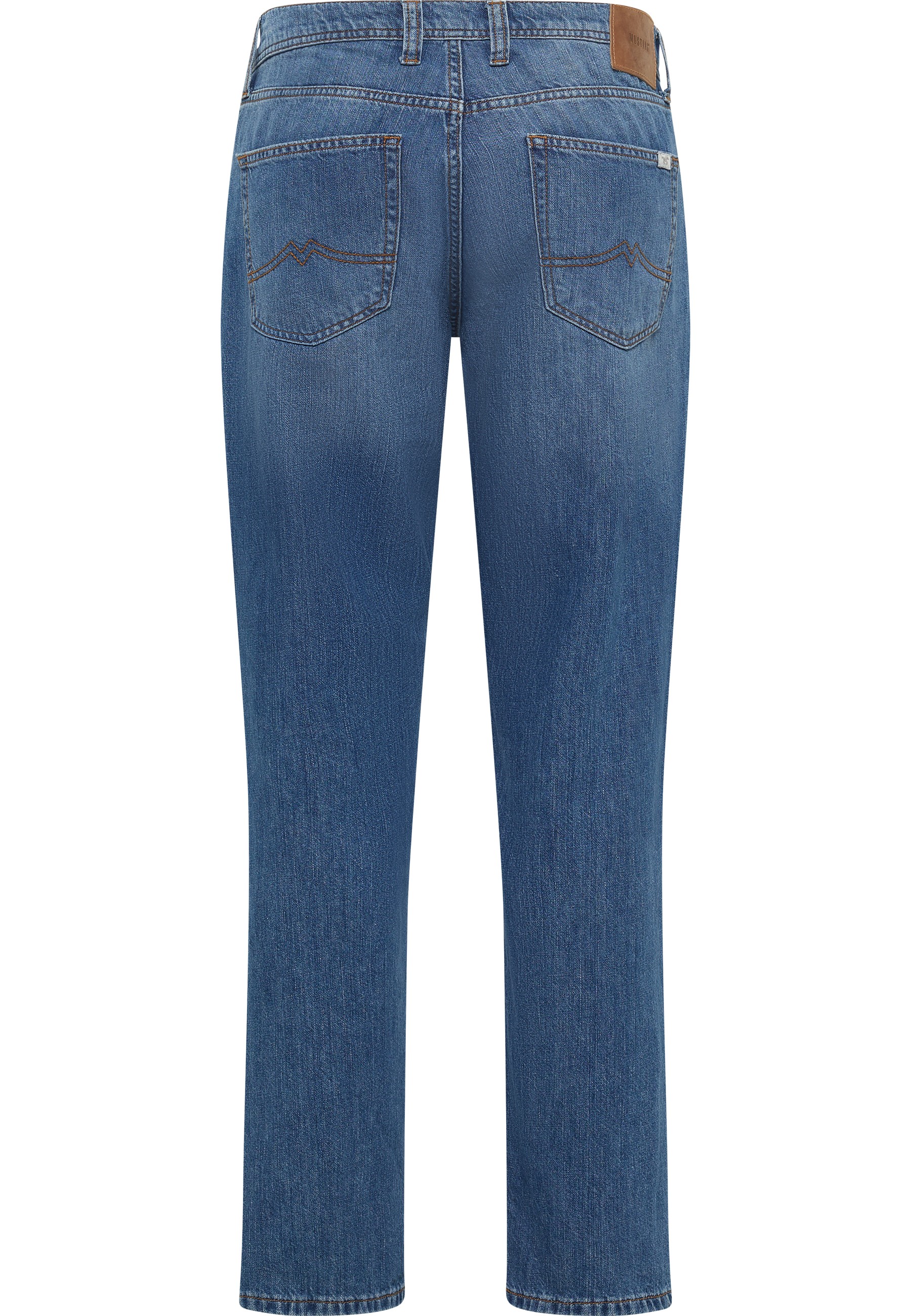 jeans, denim, blue, back pockets, straight leg