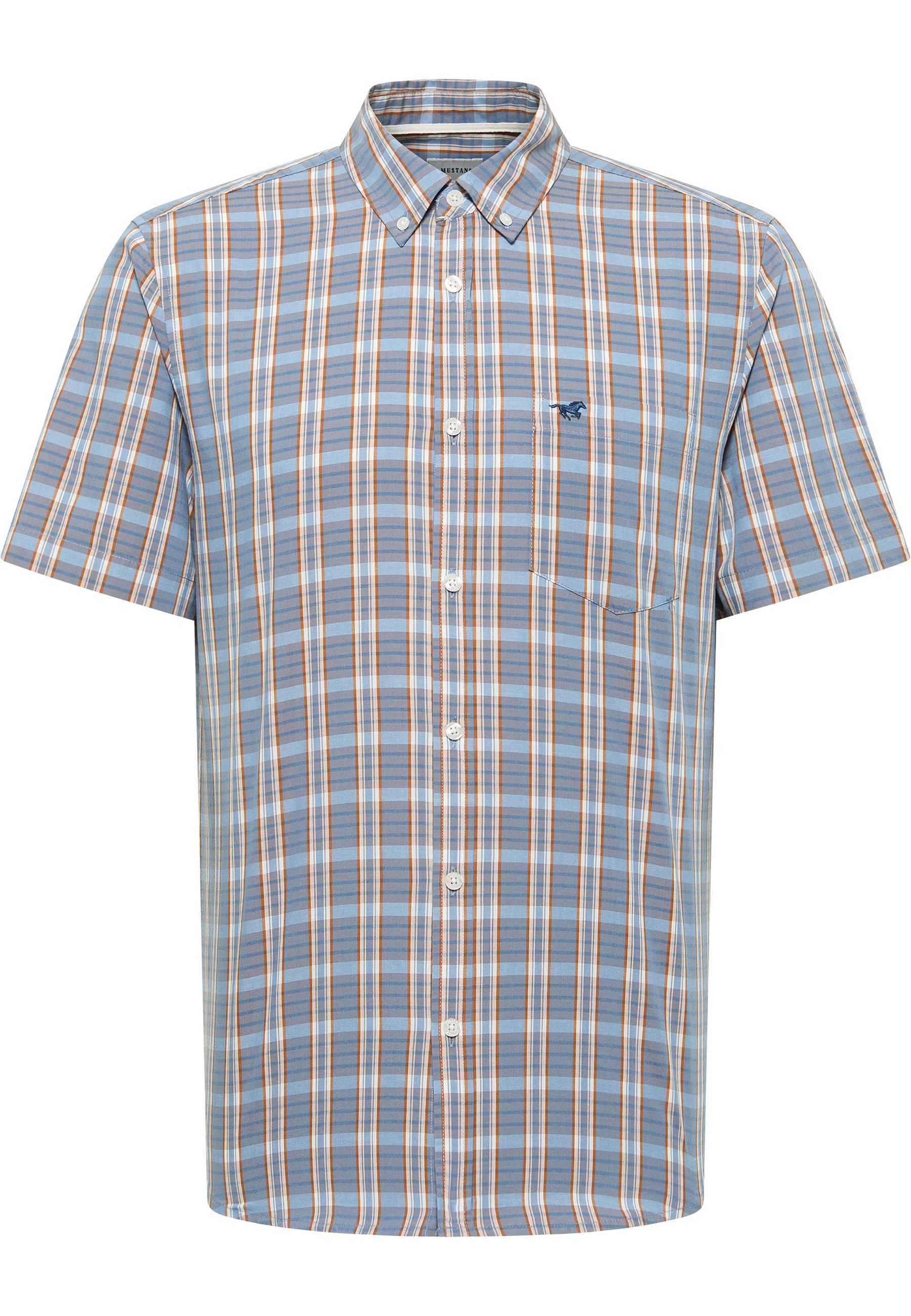 Mustang Herren Kurzarmhemd Style Gilroy, bunt