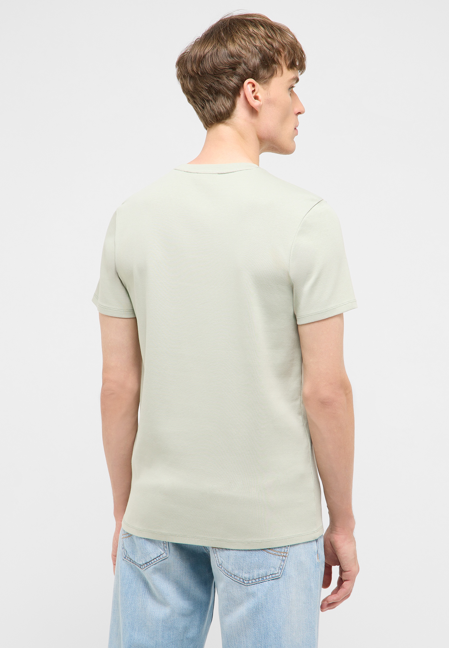 T-Shirt, Kurzarm, Rundhals, Uni, Hellgrün