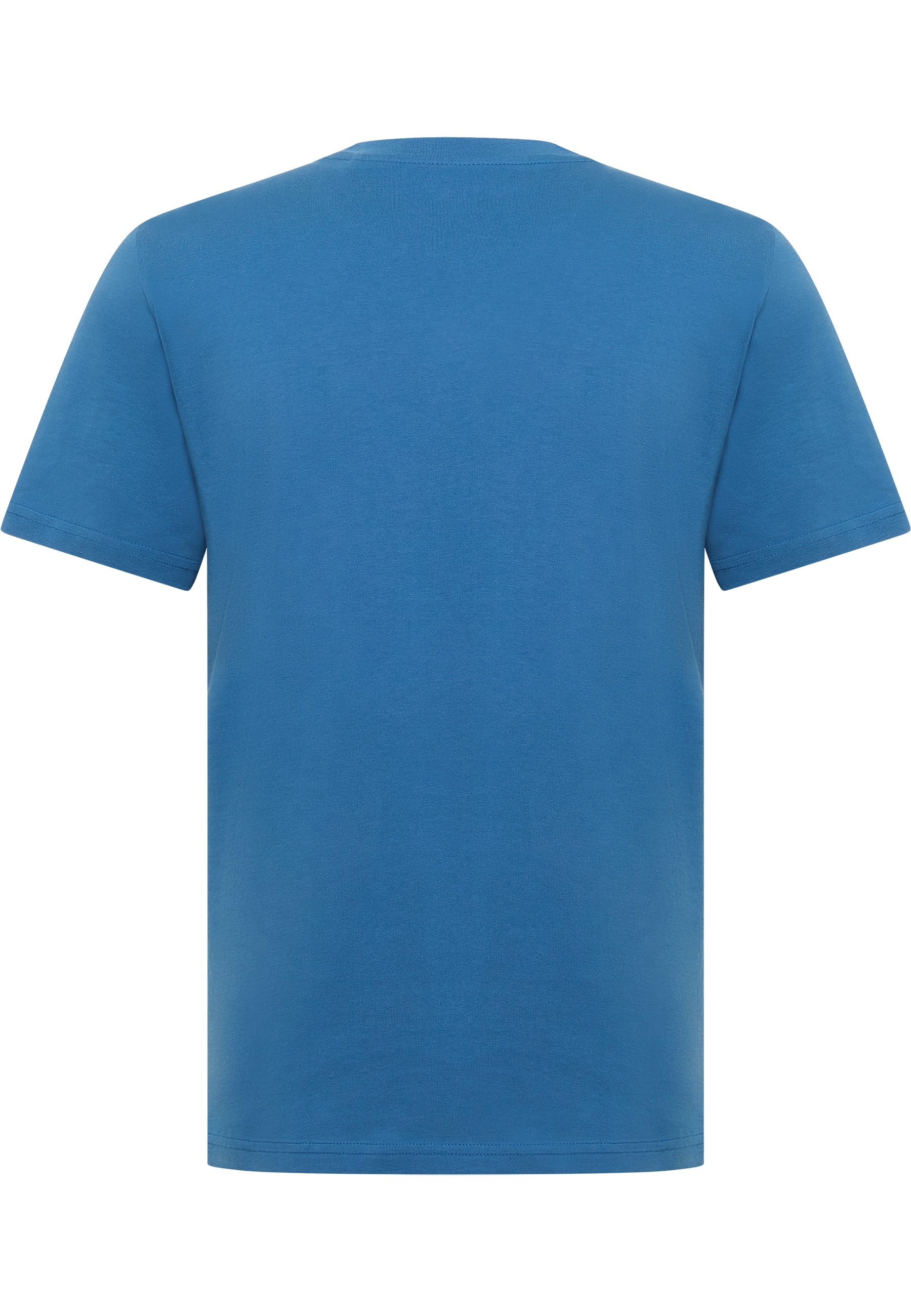 T-Shirt, Kurzarm, Blau, Rundhals, Unifarben