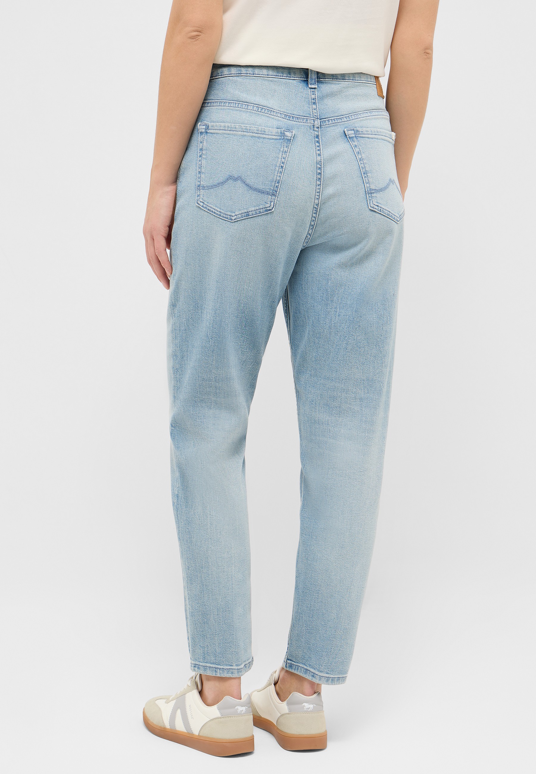 jeans, hellwasch, backentaschen, straight leg, Denim