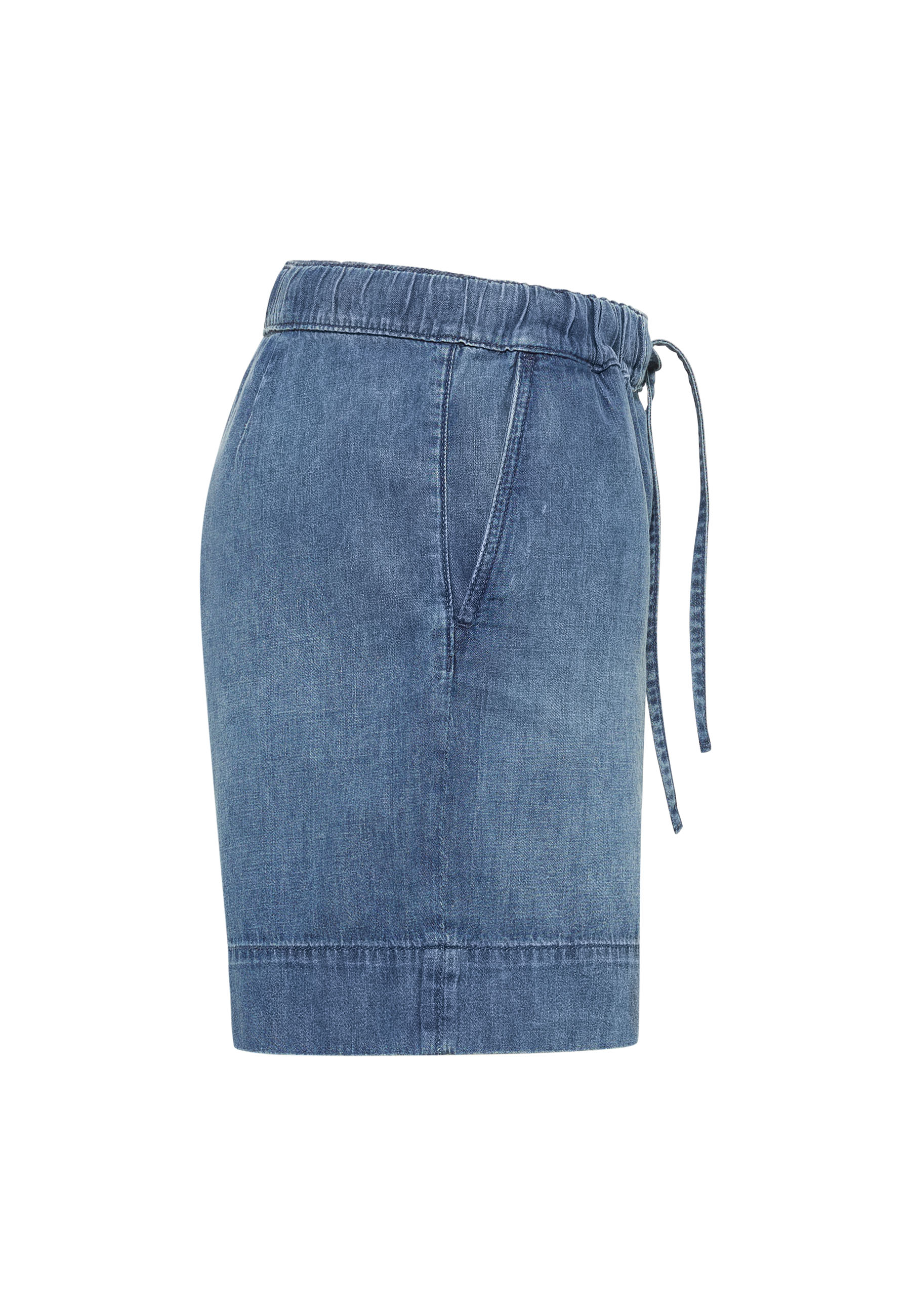 Jeansrock, Denim, Kordelzug, Gürtelzug, Aufgesetzte Tasche