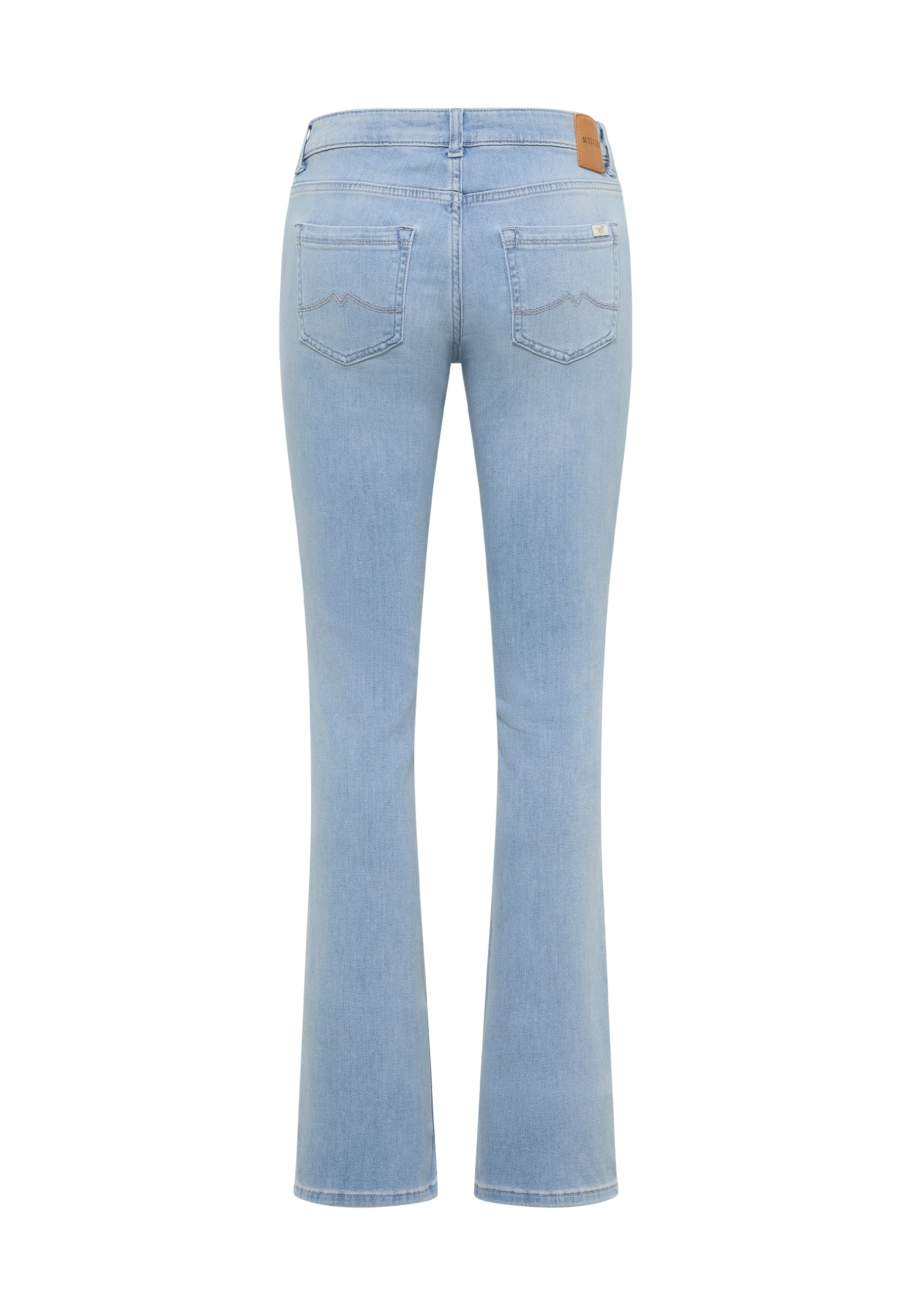 Jeans, Light blue, Flare leg, Back pockets, Denim